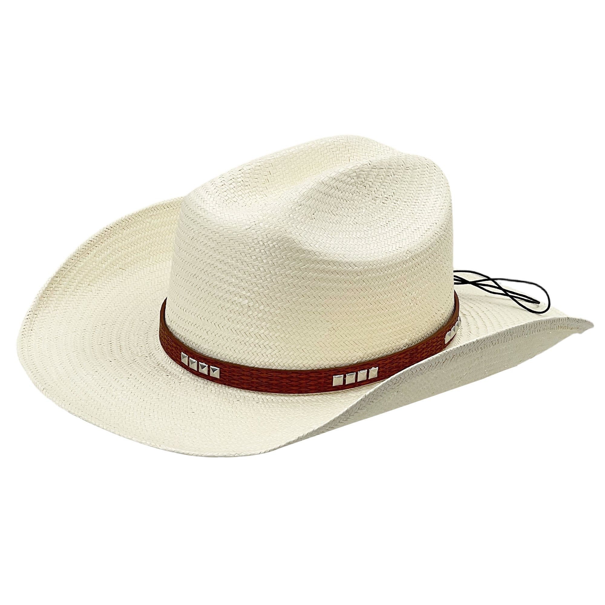 Straw Hat with Minimalist Metal Clasp