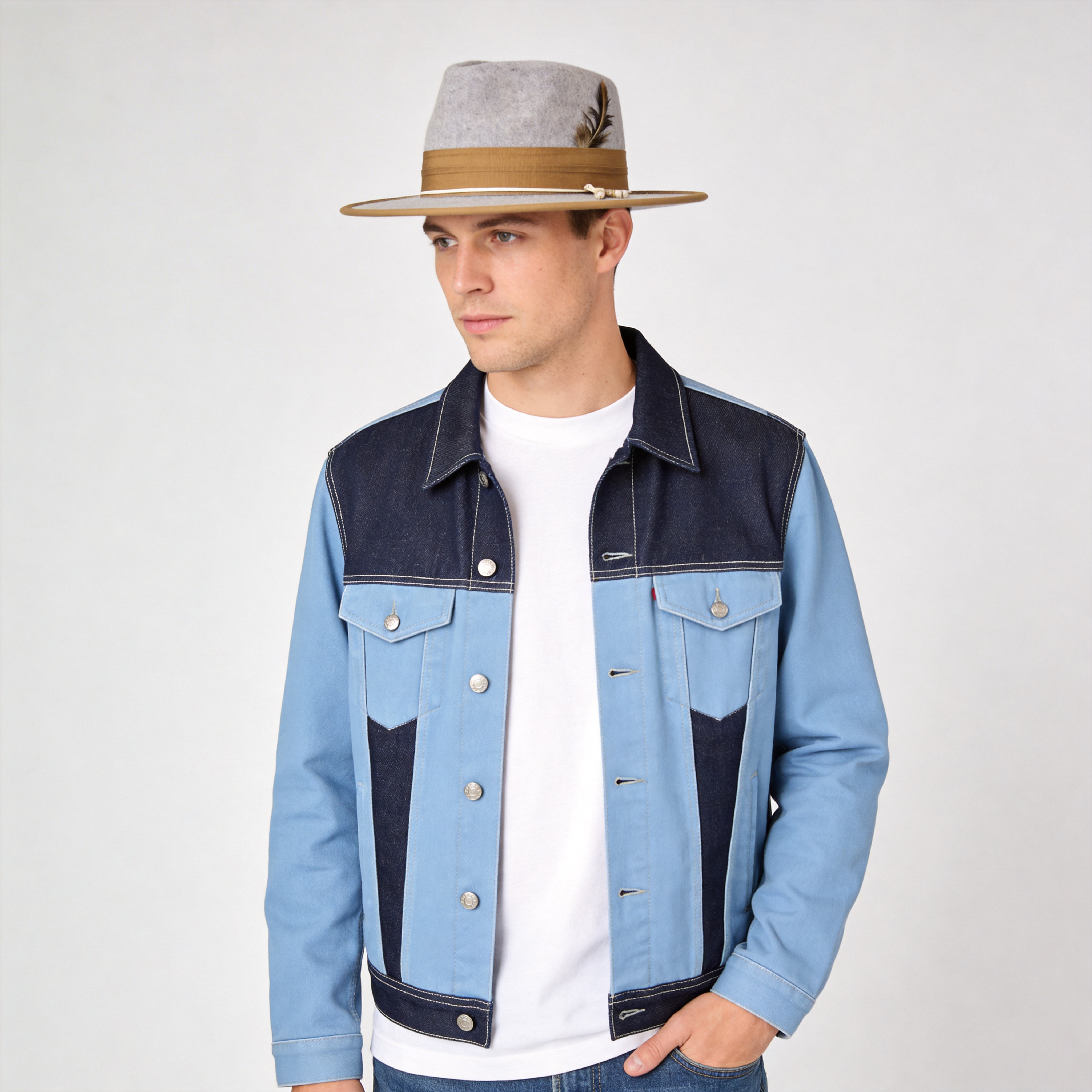 Modern Stone Hat Fedora Refined Cord & Clasp