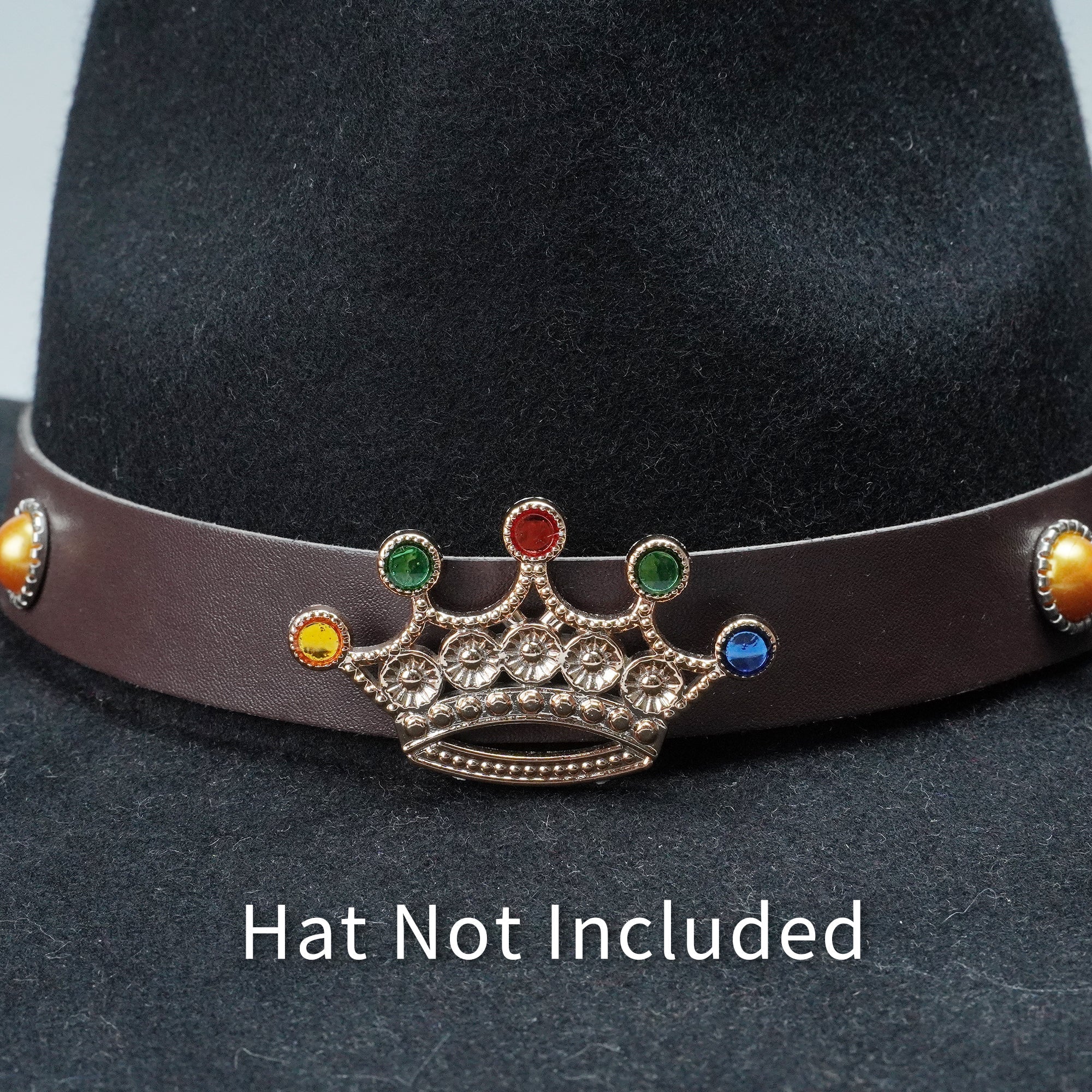 ROYAL CROWN LEATHER HAT BAND