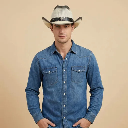 Western Hat – Custom Leather & Metal Detail