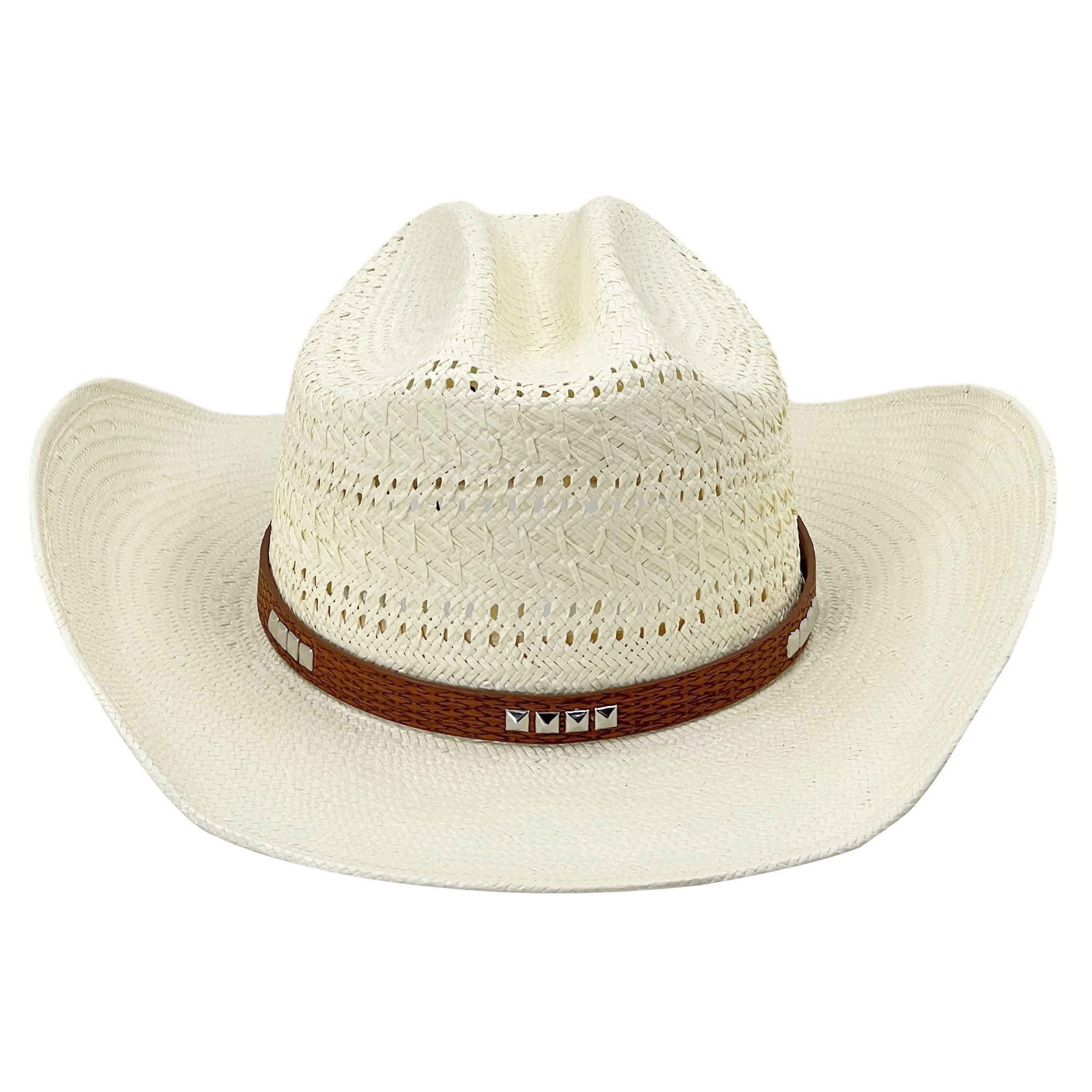 Beige Straw Hat – Openwork Crown