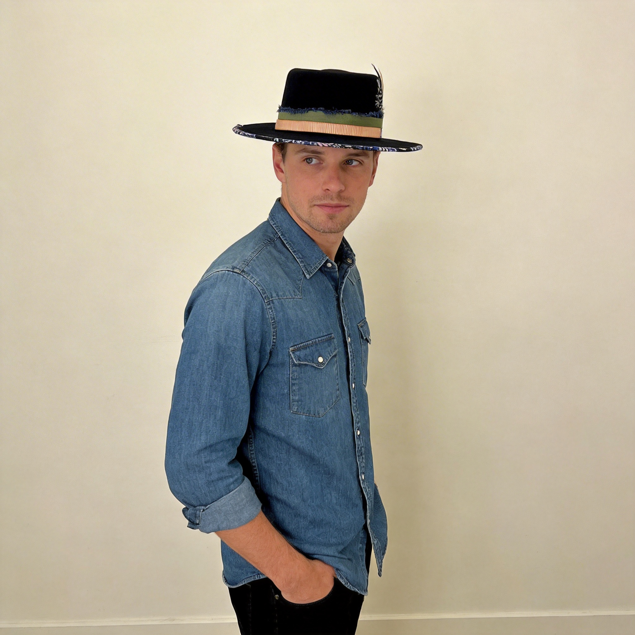 Premium Felt Hat – Bold Trim, Minimal Base
