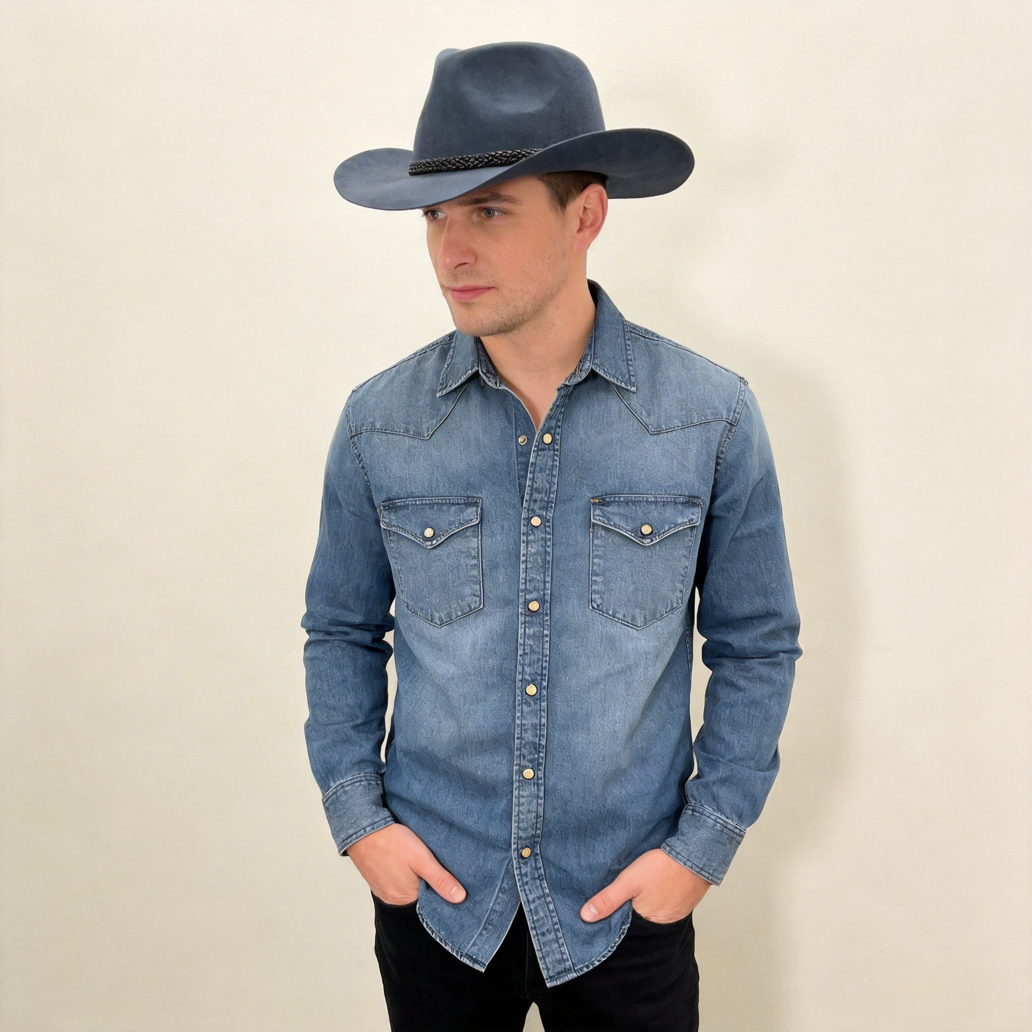 Classic Denim Blue Hat