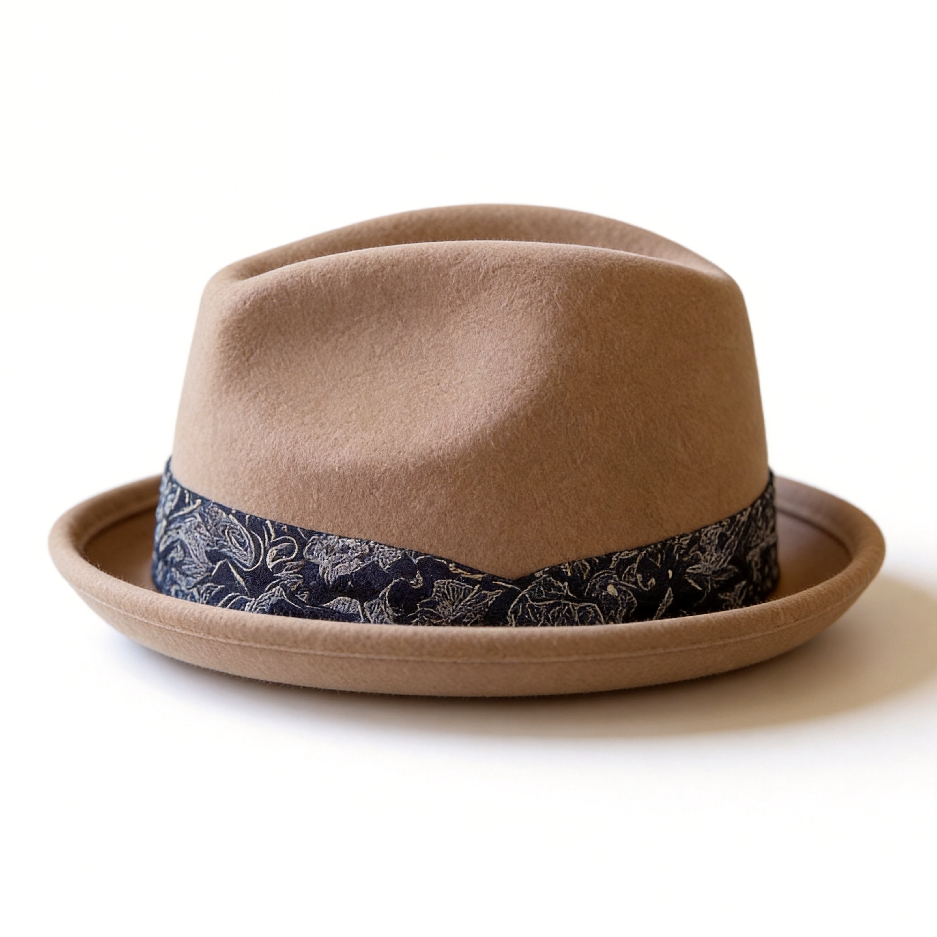 Modern Felt Fedora – Printed Accent