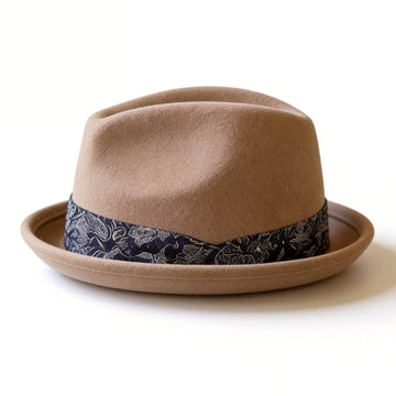 Modern Felt Fedora – Printed Accent