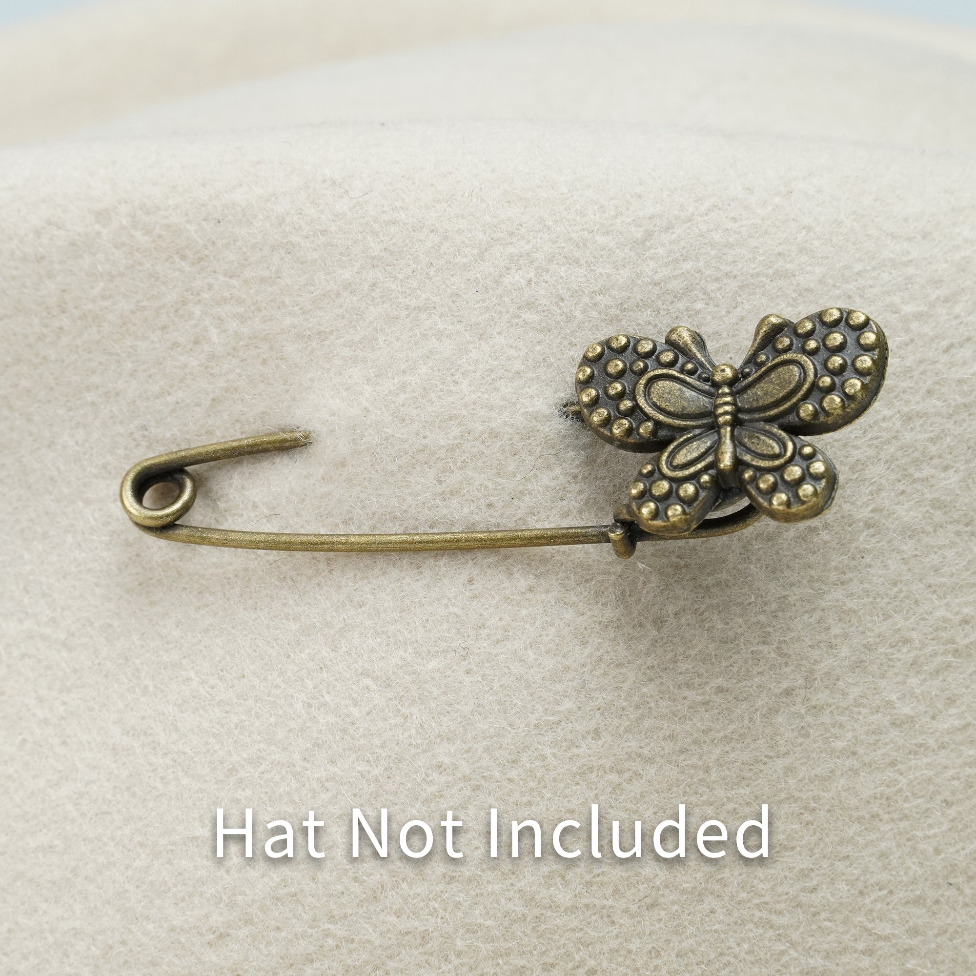 VINTAGE COPPER BUTTERFLY HAT PIN