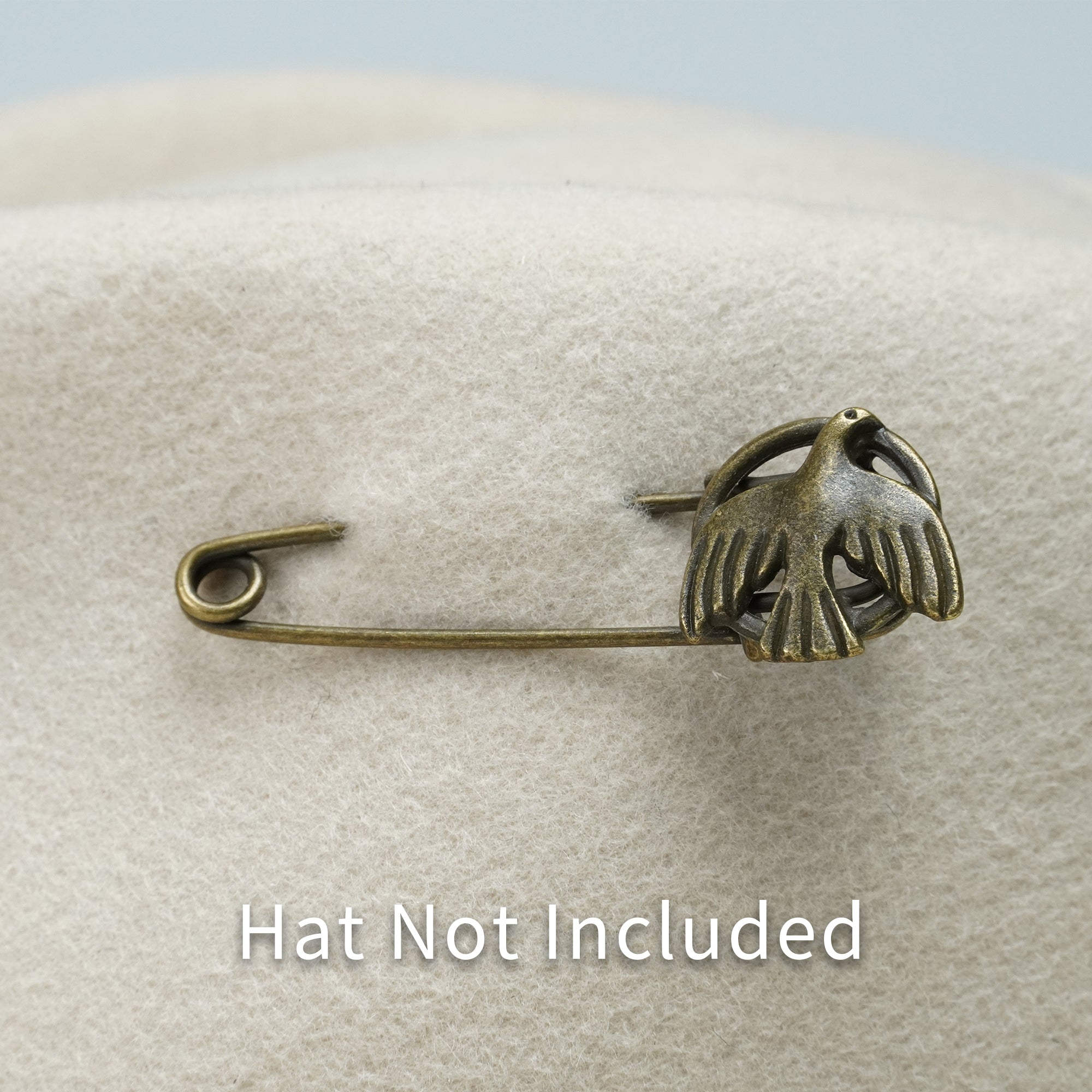 VINTAGE COPPER DOVE HAT PIN