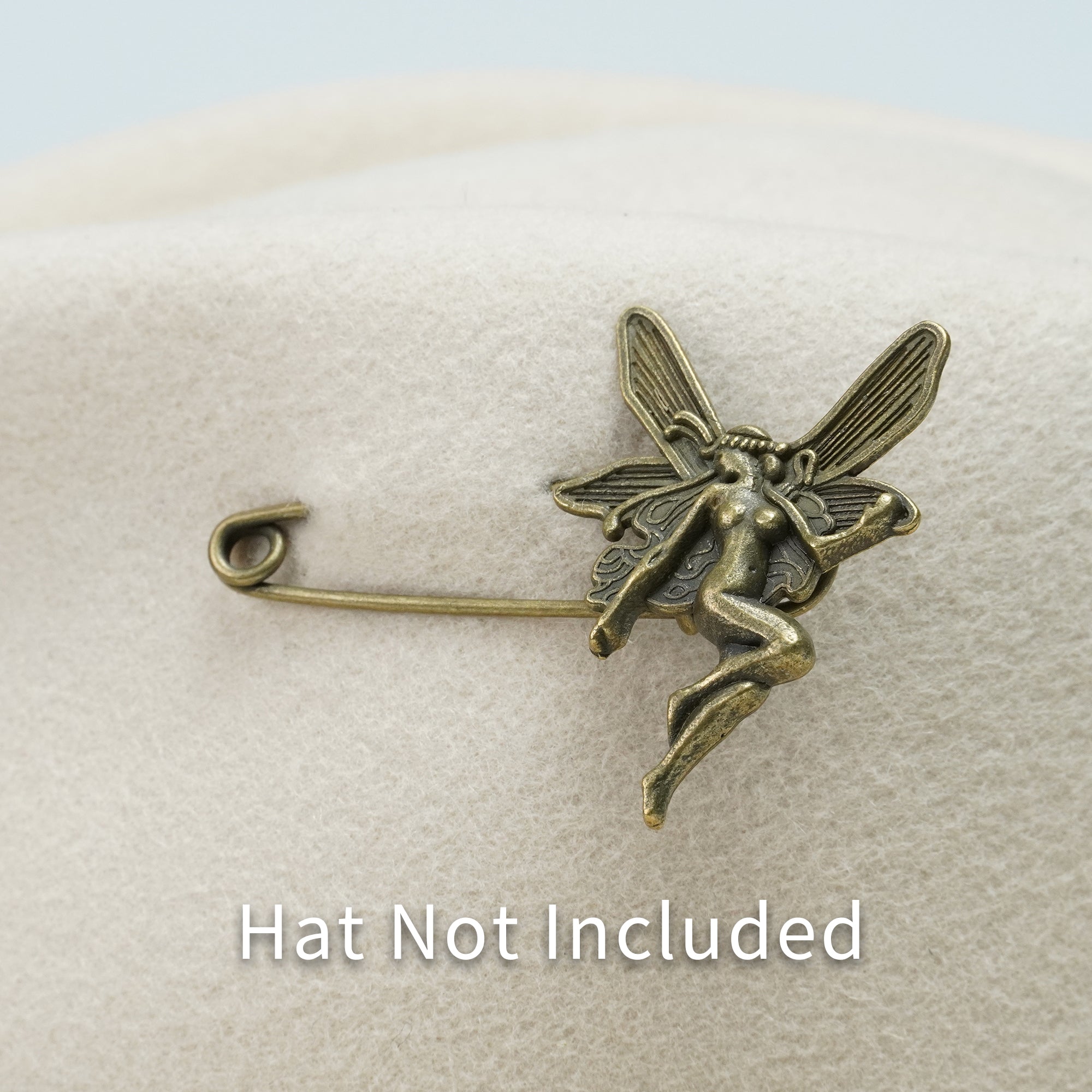 VINTAGE COPPER ANGEL HAT PIN