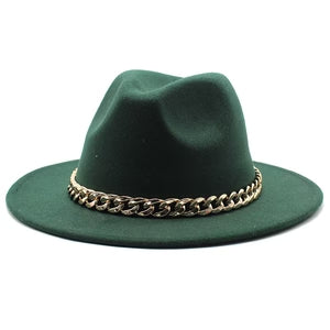 Solid Color Flat-Brim – Chain Band Design