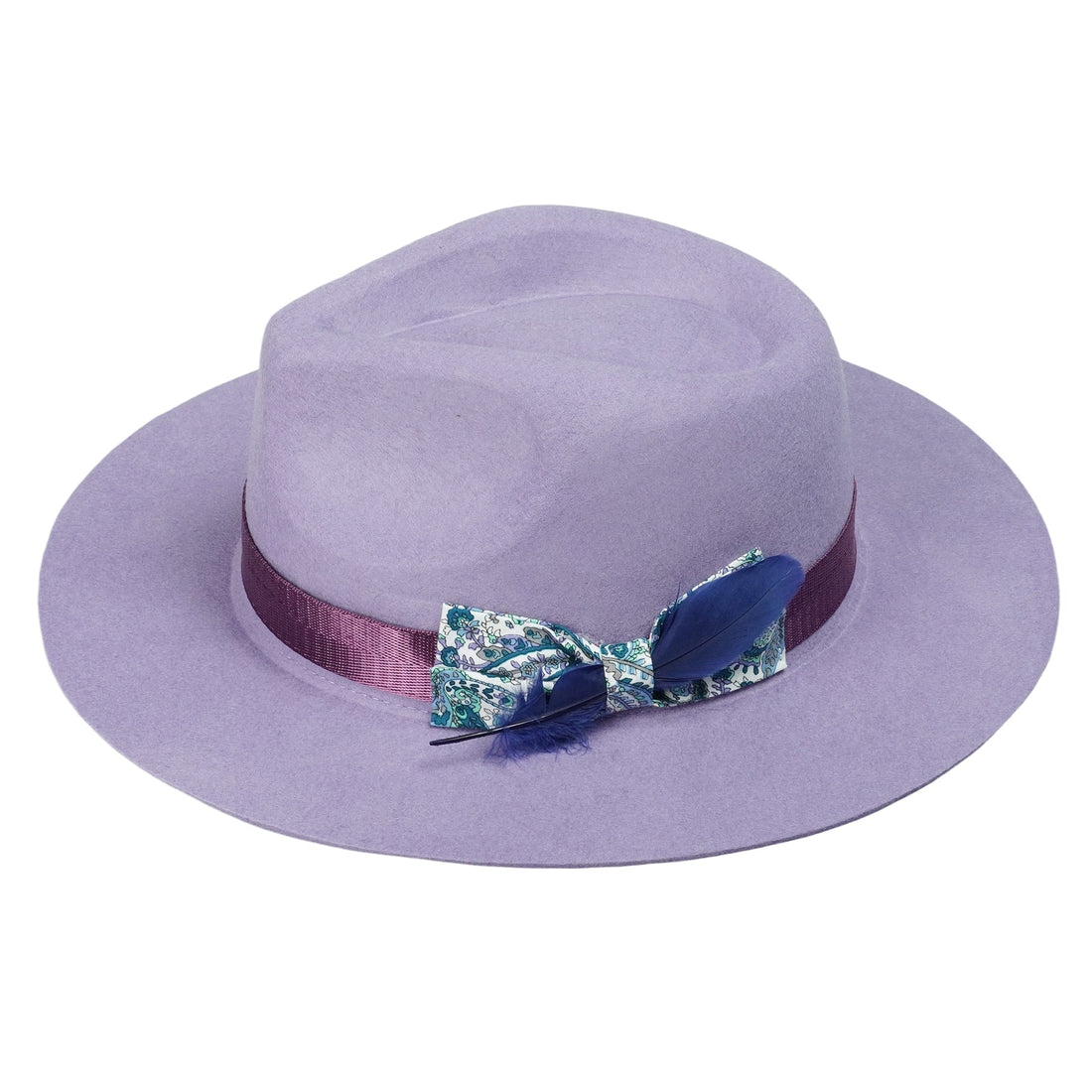 Modern Felt Hat – Straight Brim, Luxe Satin Trim