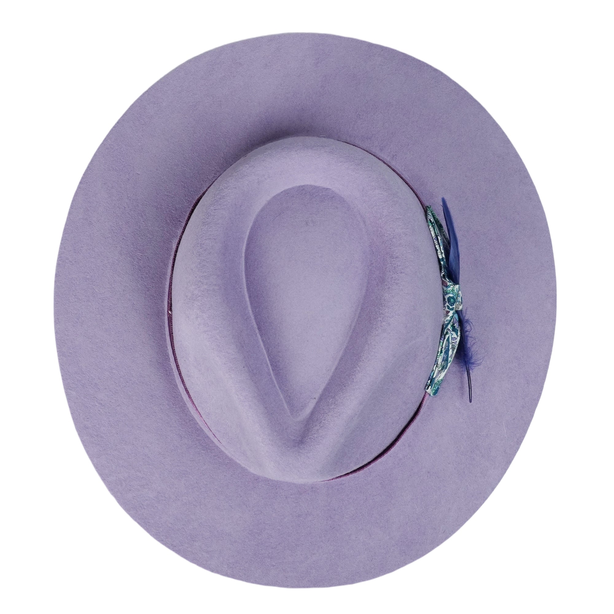 Modern Felt Hat – Straight Brim, Luxe Satin Trim