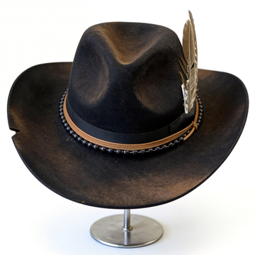 Hand-Burned Western Hat