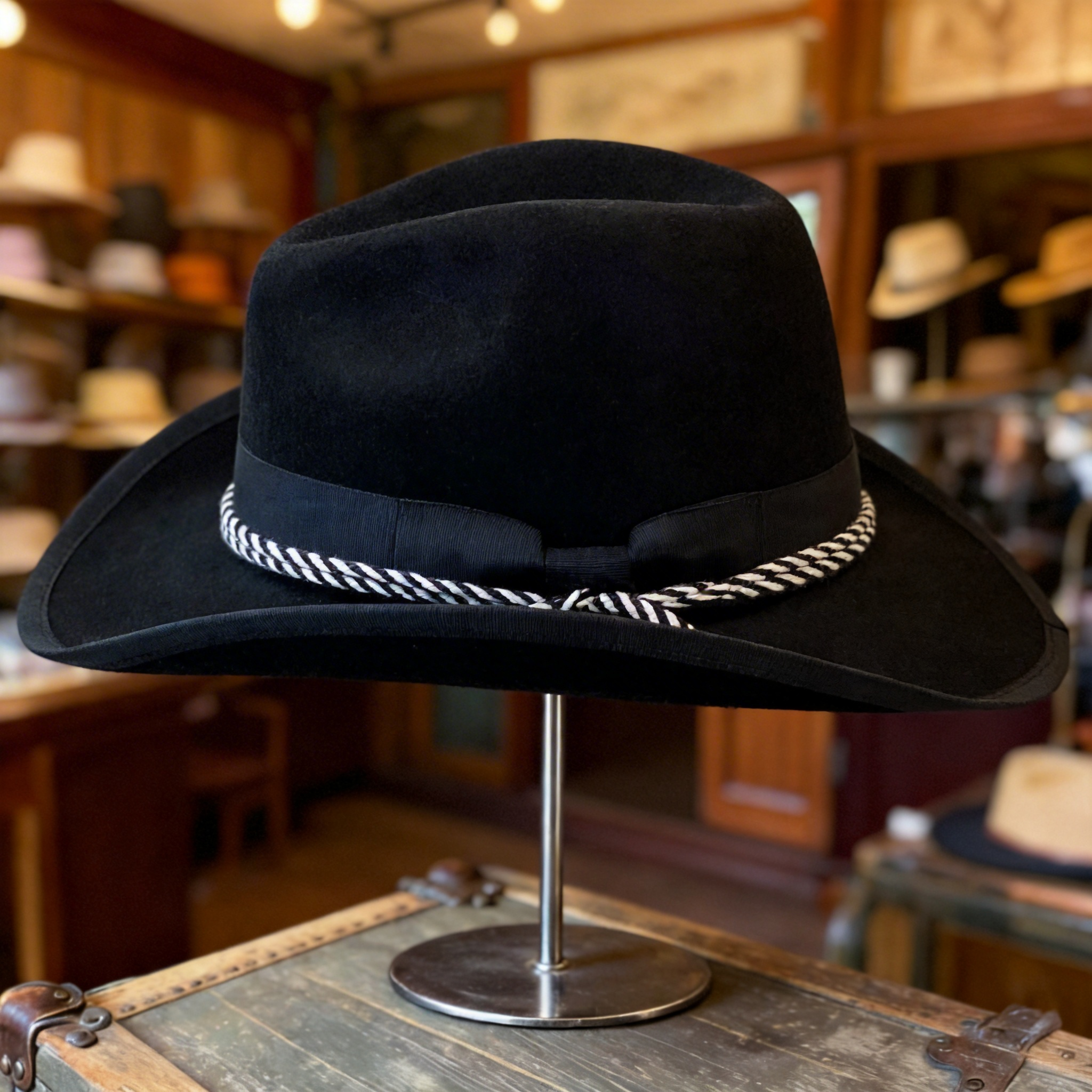 Black Cowboy Hat – Custom Knot