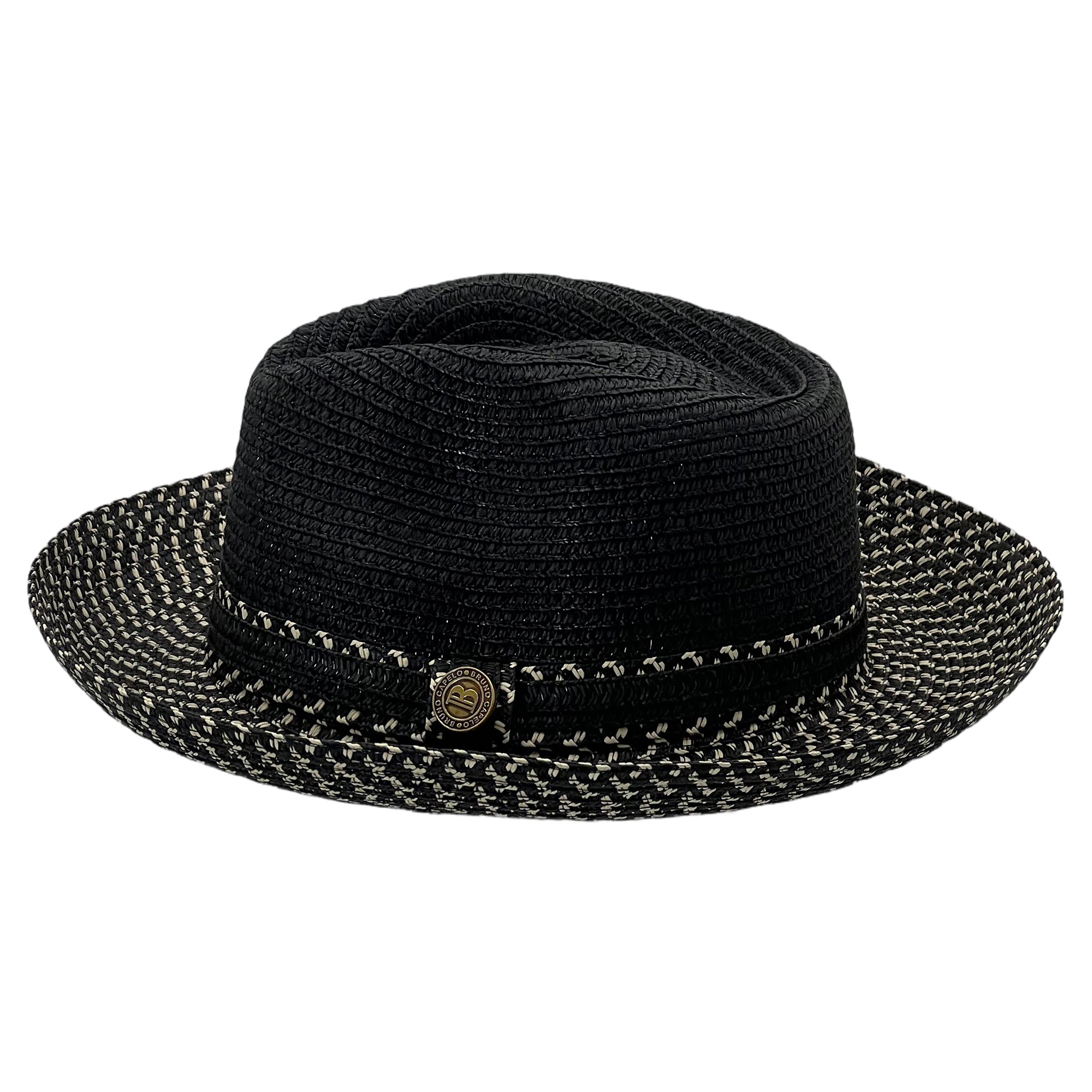 True Black -Woven Summer Hats Quiet Detail Straw Hat