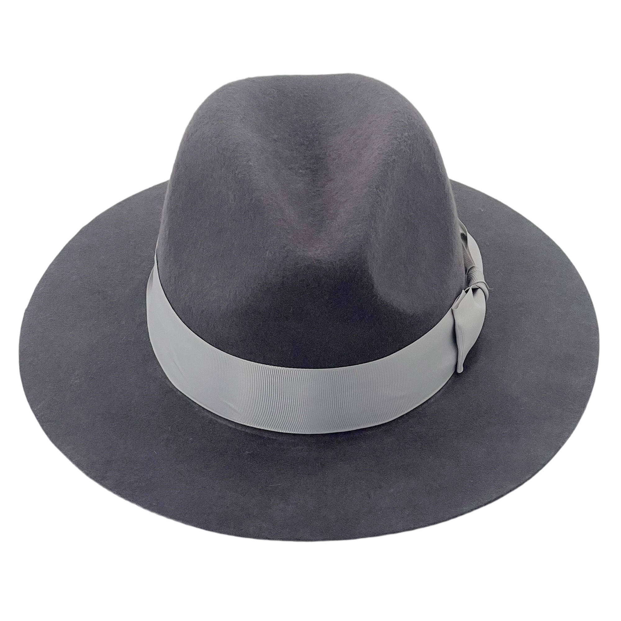Modern Gray Hat – Elegant Satin Accent