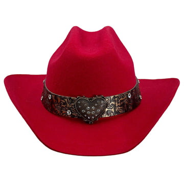 Bold Red Western – Cowgirl Heart Detail