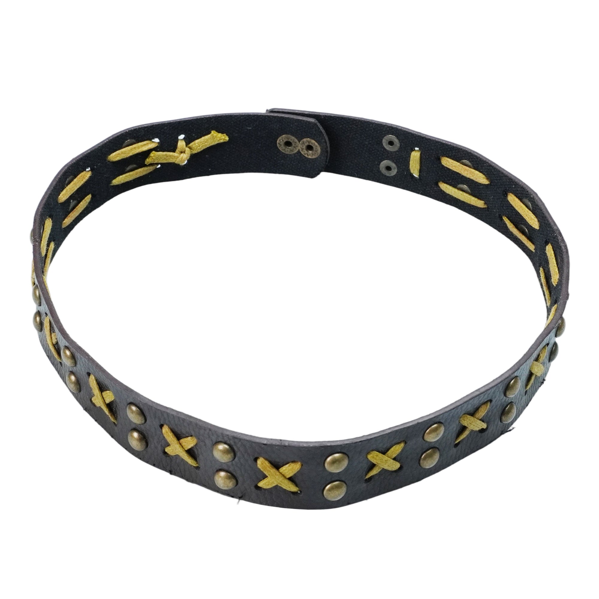 BRAIDED ROPE METAL LEATHER HAT BAND