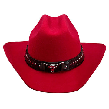 Bold Red Cowboy – Custom Metal Details