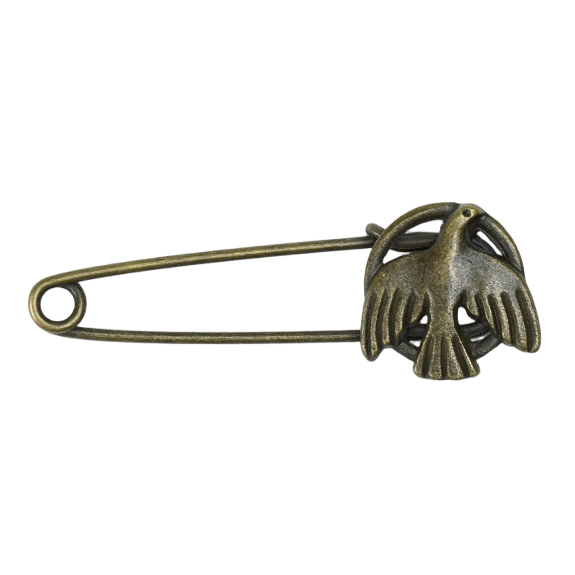 VINTAGE COPPER DOVE HAT PIN