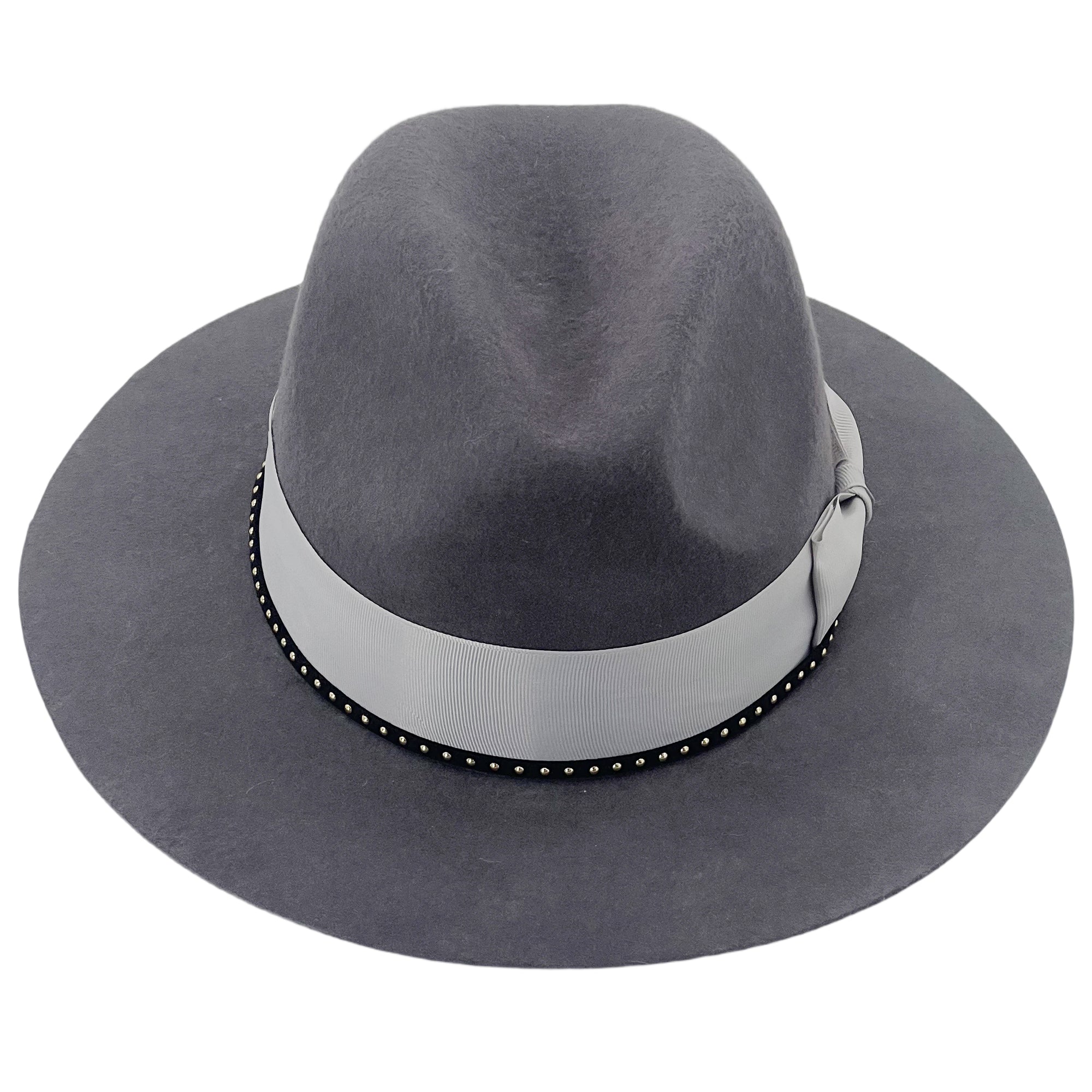 Gray Felt Hat – Minimalist Two-Tone Band
