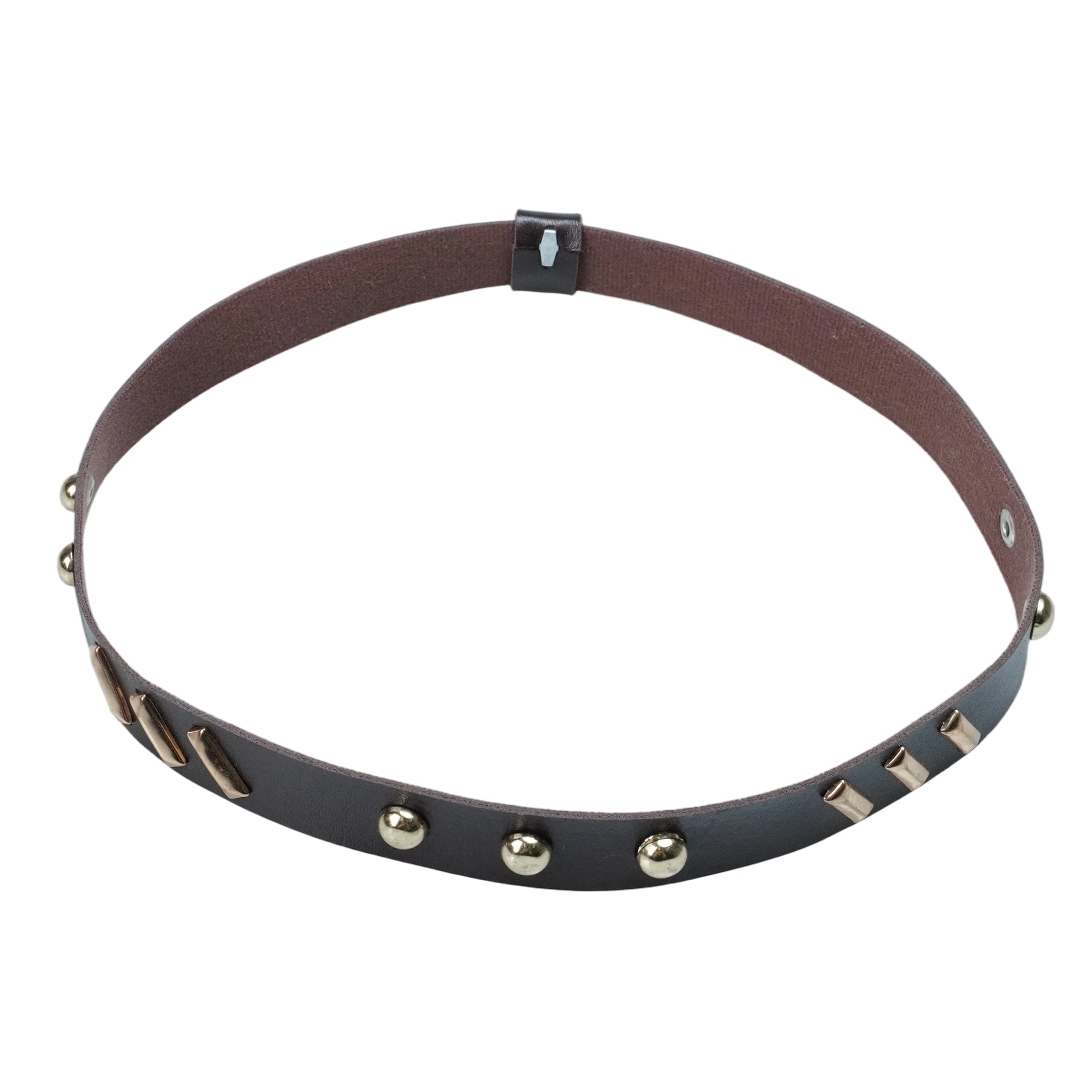 BLACK BROWN GOLD STUD HAT BAND