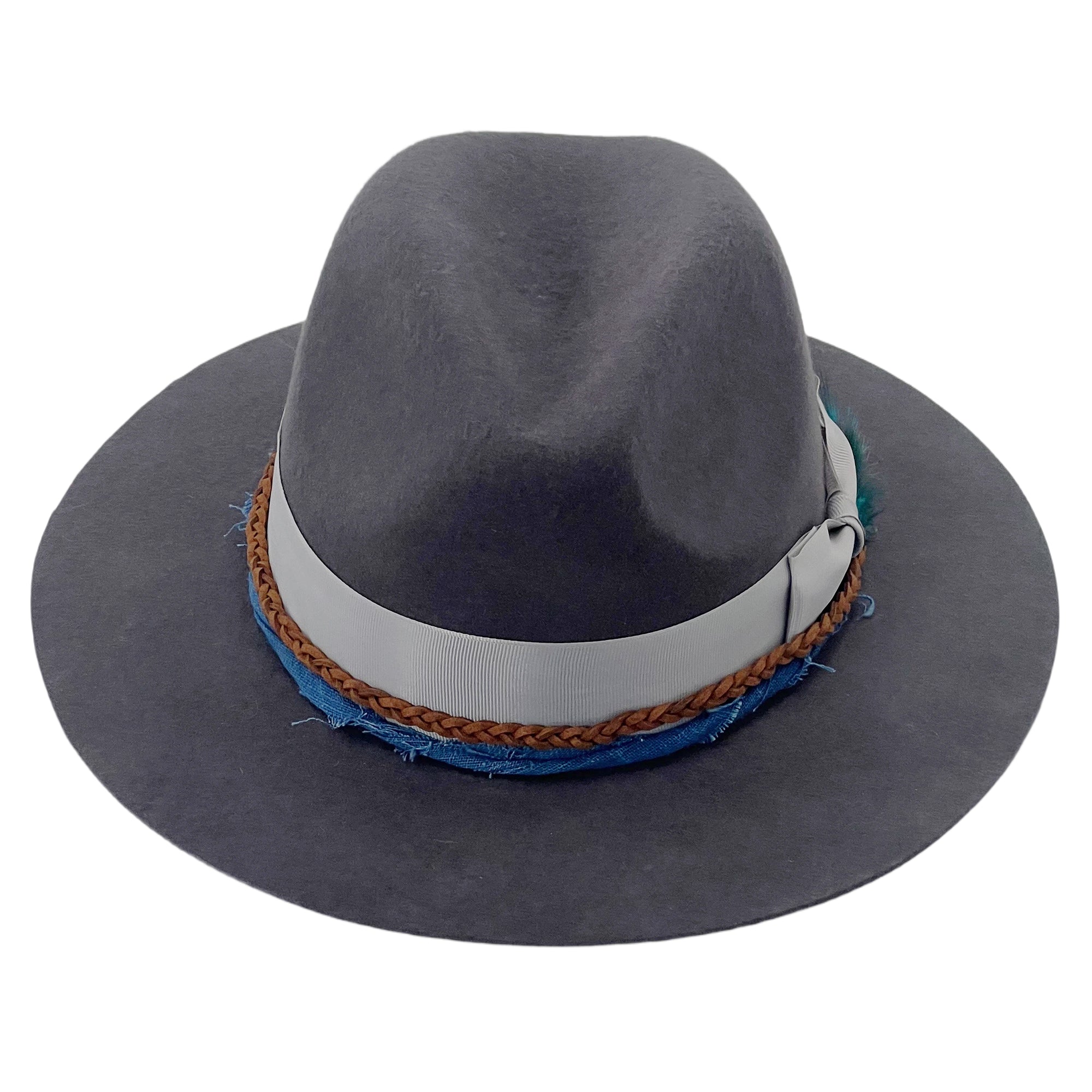 Gray Felt Hat – Layered Custom Hatband