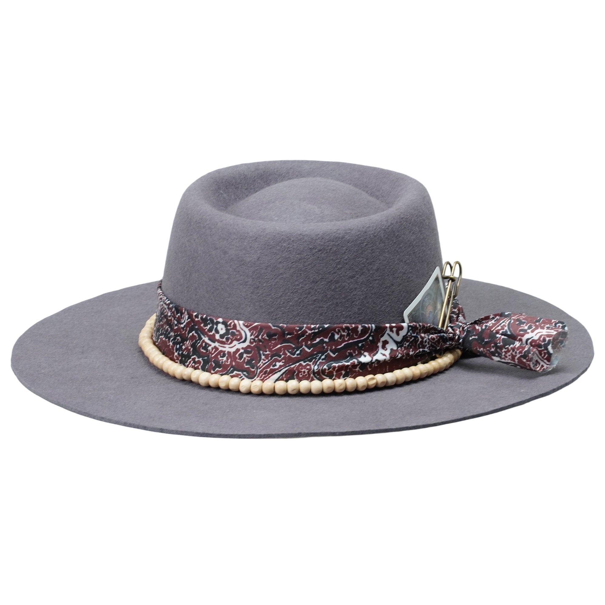 Gambler Hat with Beaded Band & Playing Cards