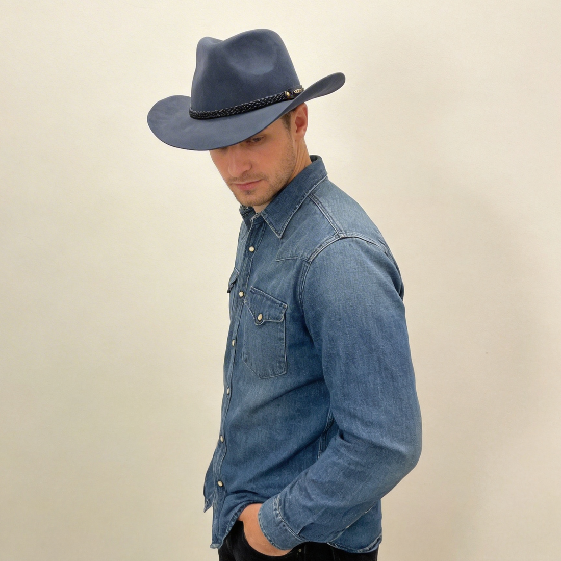 Classic Denim Blue Hat