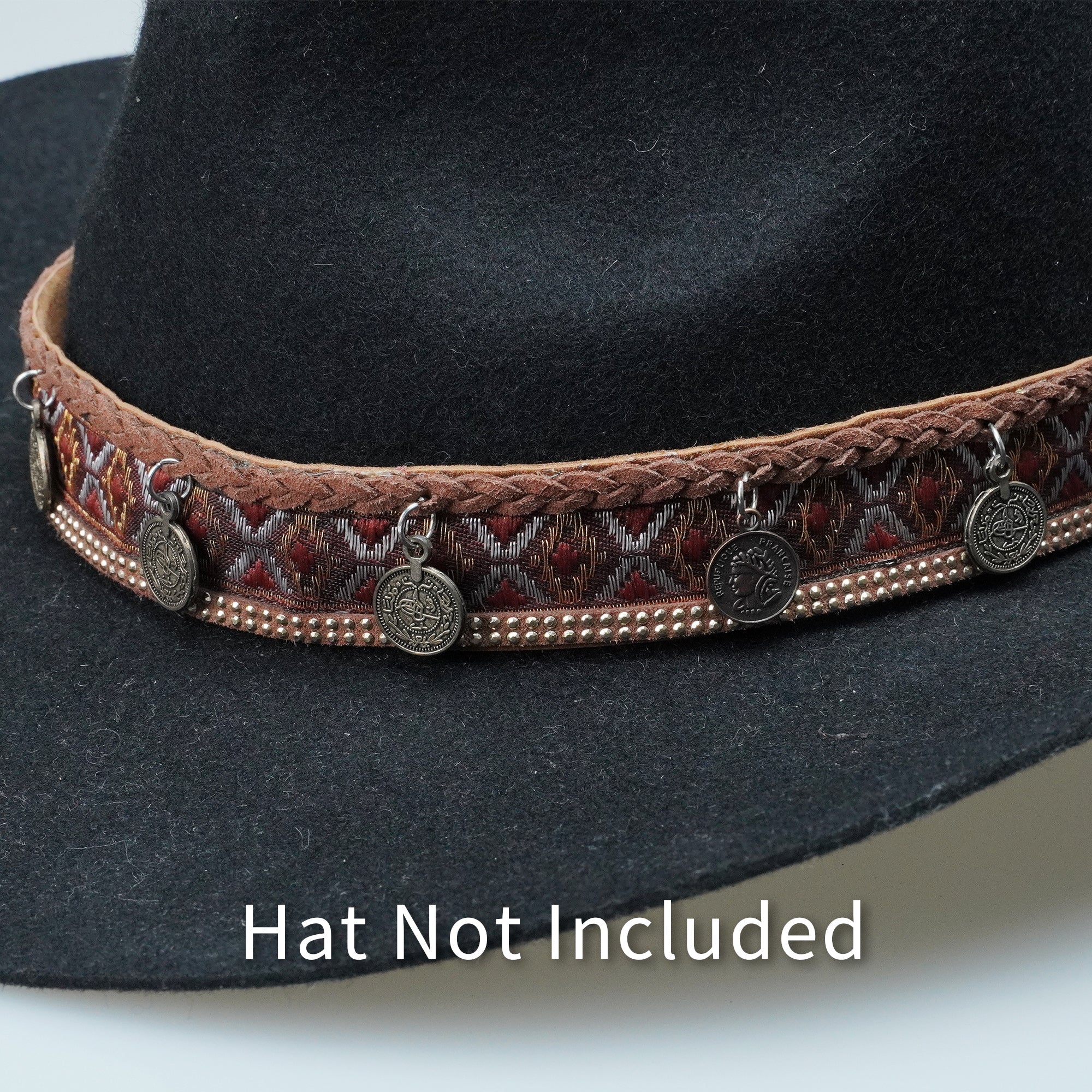 BRAIDED VINTAGE METAL HAT BAND