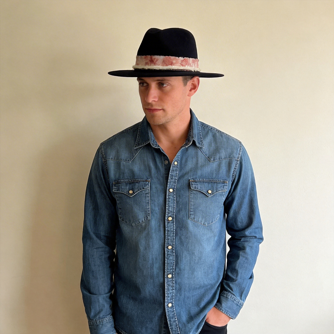 Black Flat-Brim – Custom Tie-Dye Band