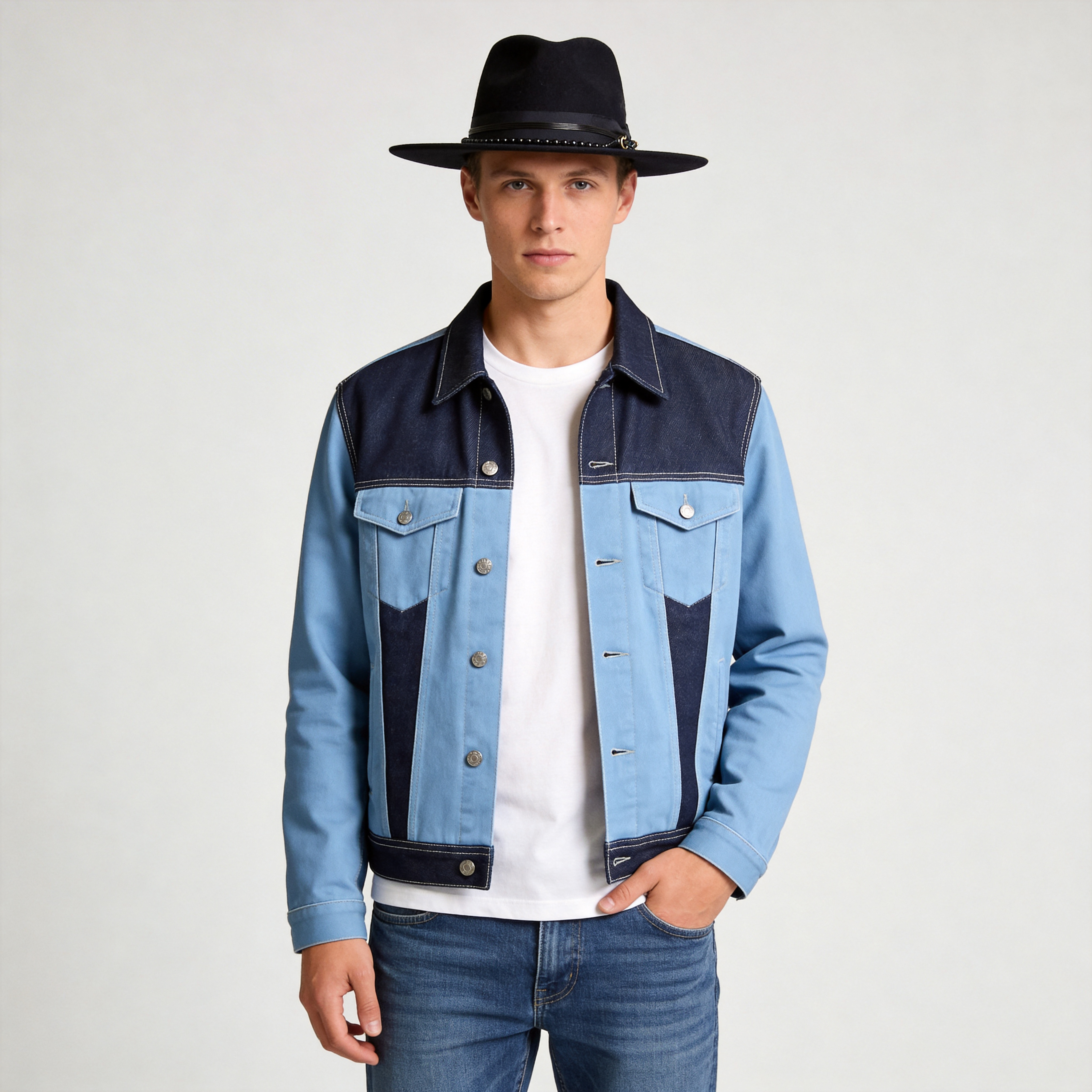 Artisan Felt Hat – Beaded & Leather Accents