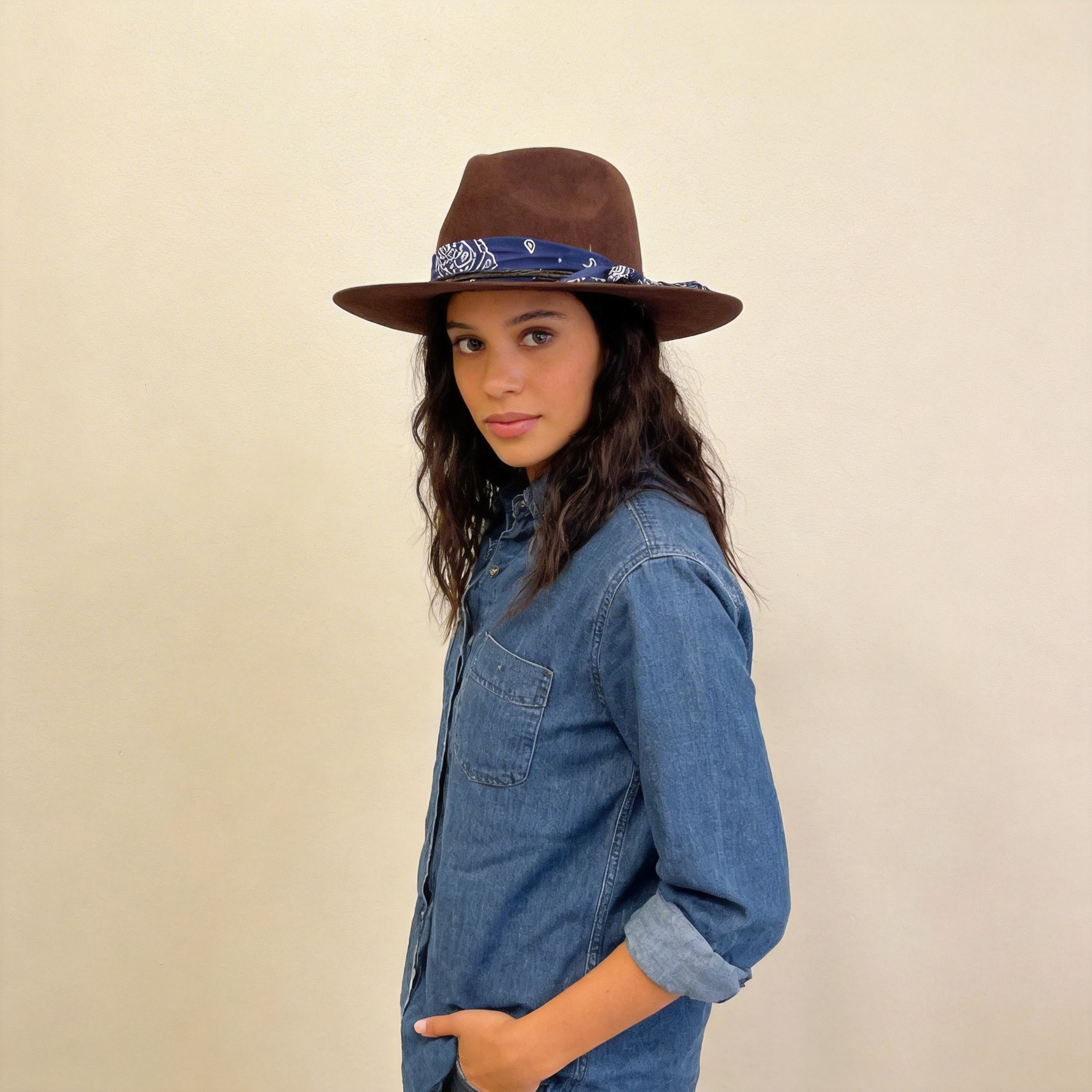 Modern Flat-Brim – Warm Espresso Tone
