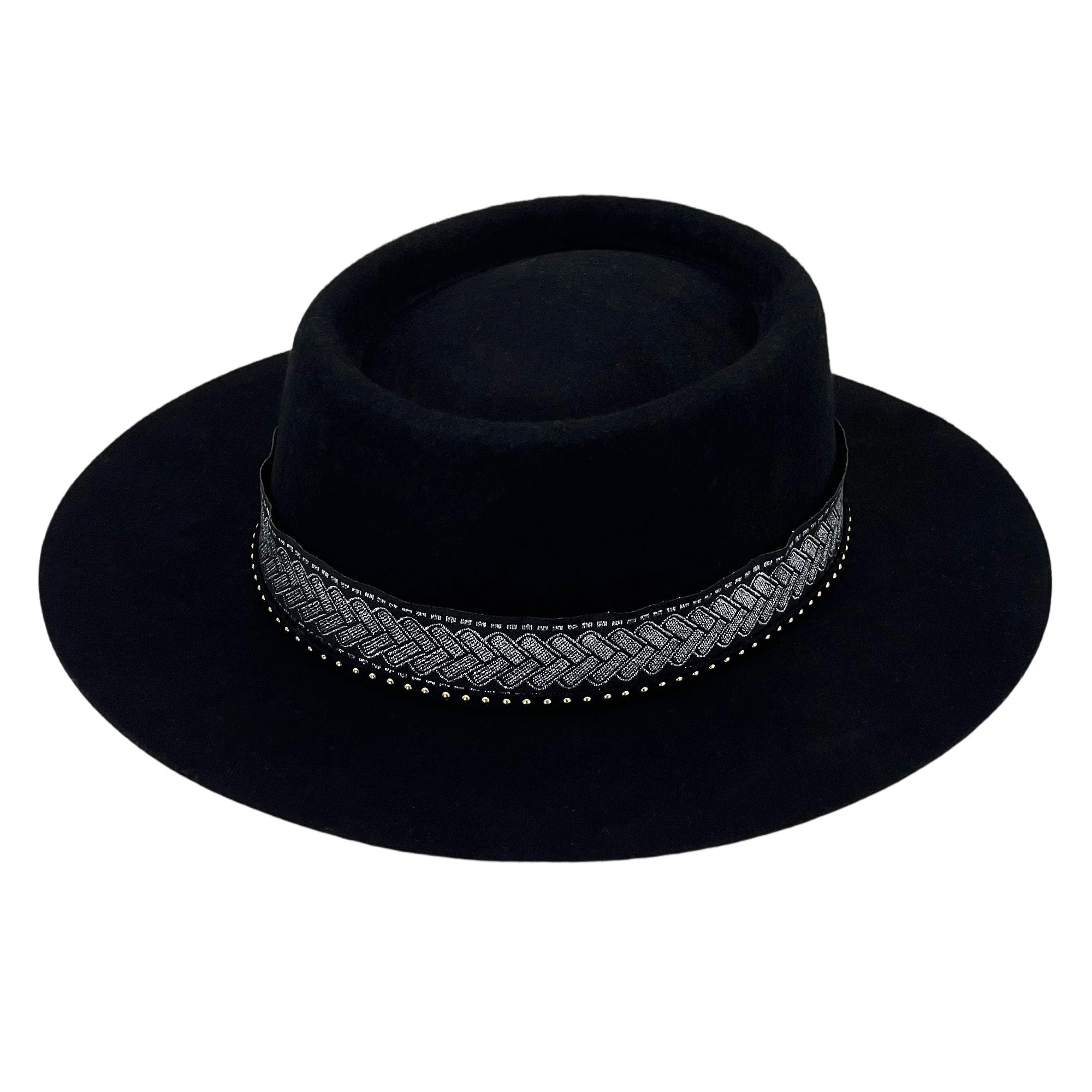 Artisan Black Gambler – Wide Flat Brim