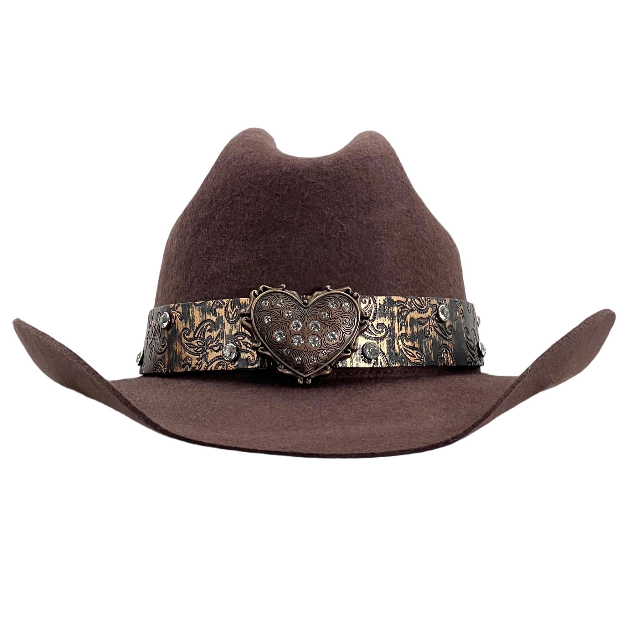 Brown Cowboy – Heart & Diamond Charms