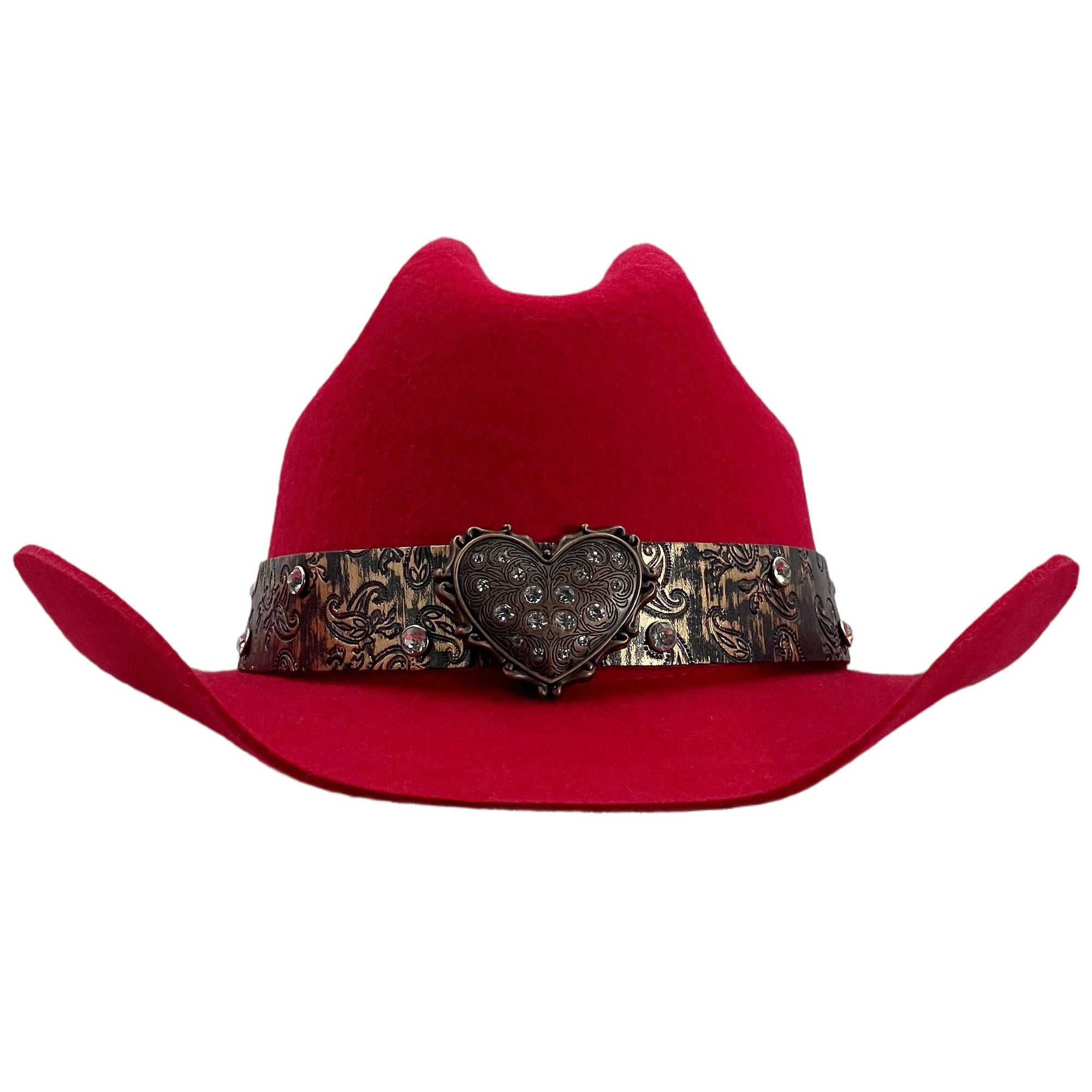 Bold Red Western – Cowgirl Heart Detail