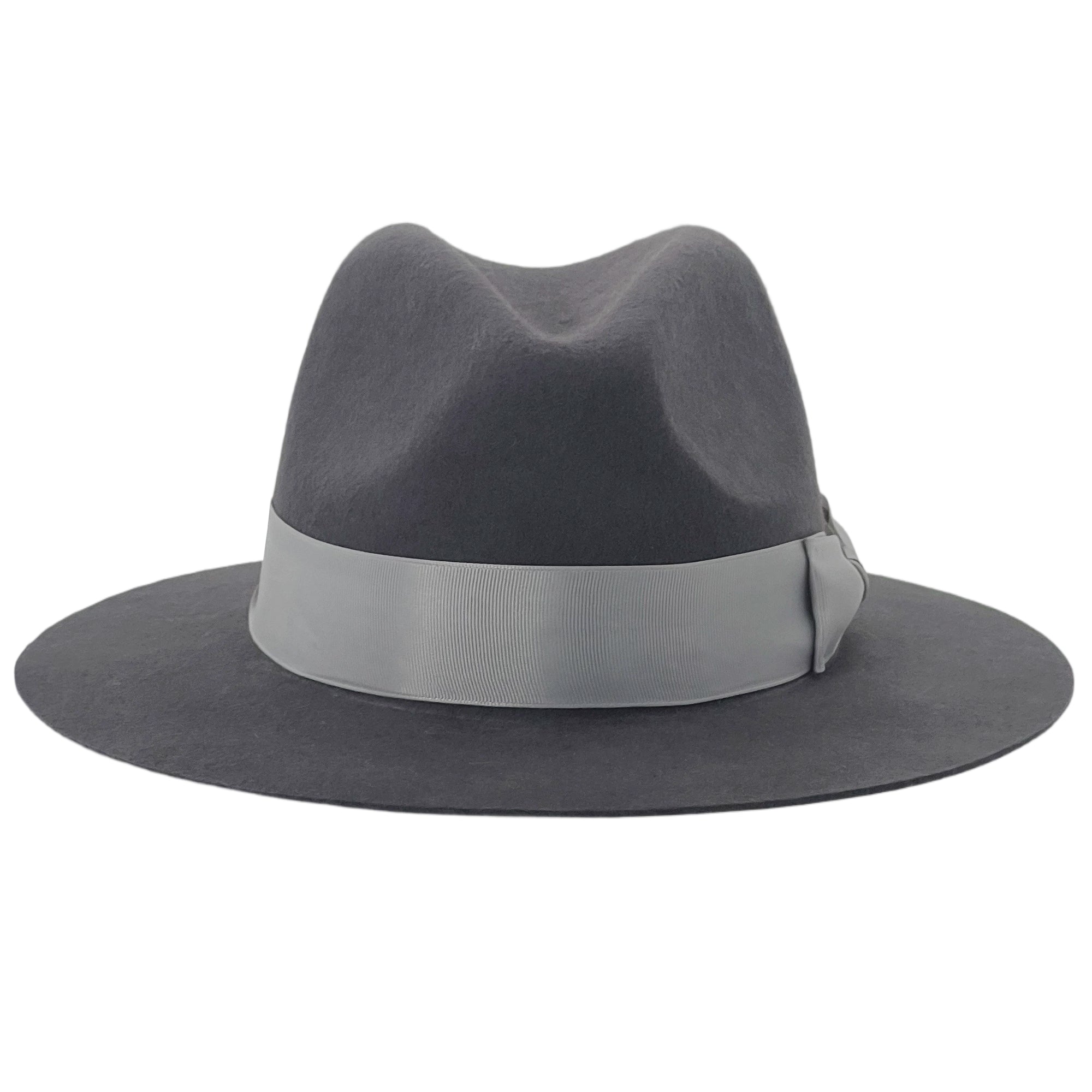 Modern Gray Hat – Elegant Satin Accent