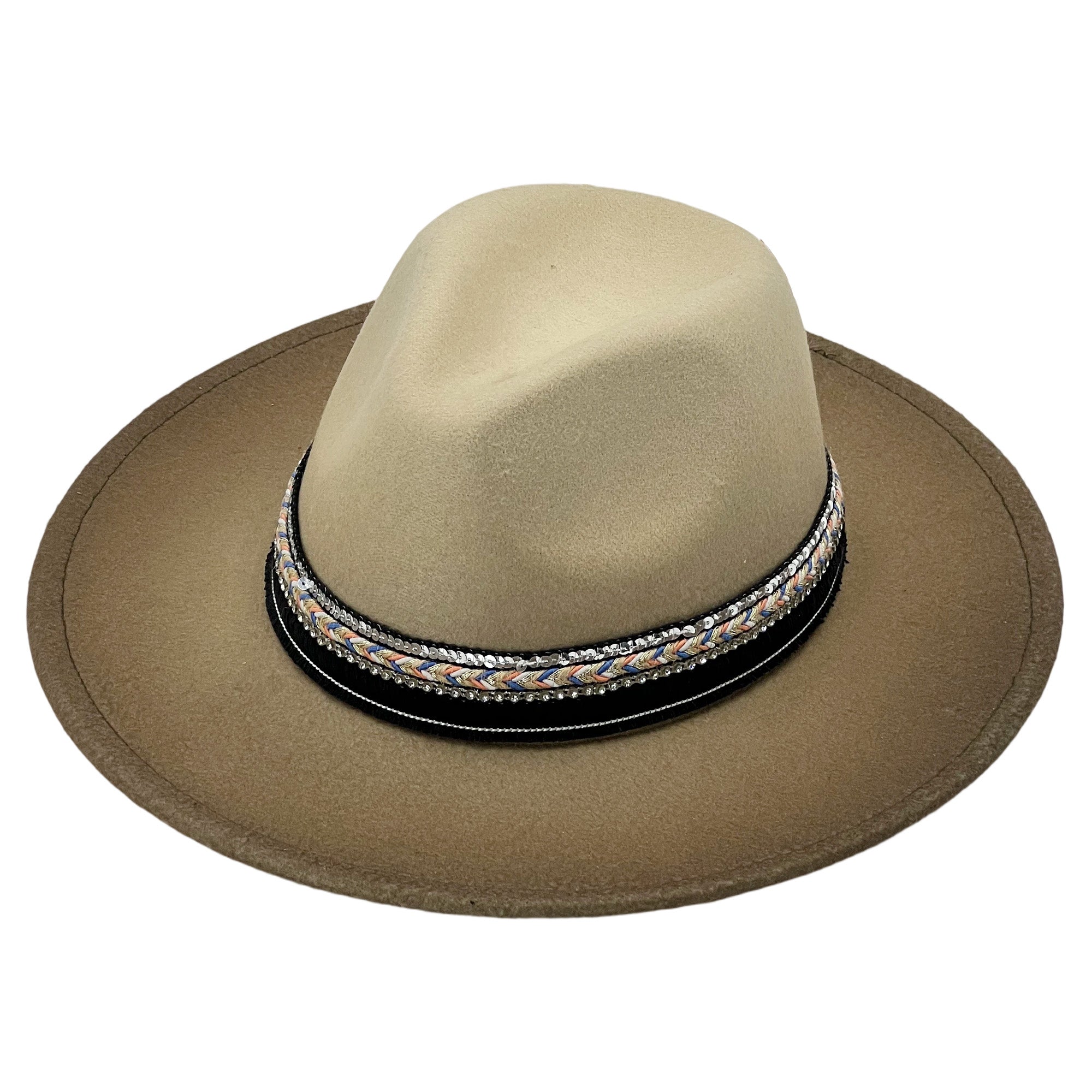Gradient Felt Hat – Custom Fabric Trim