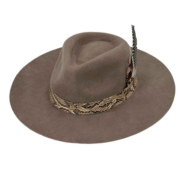 Soft Gray Wide-Brim Hat