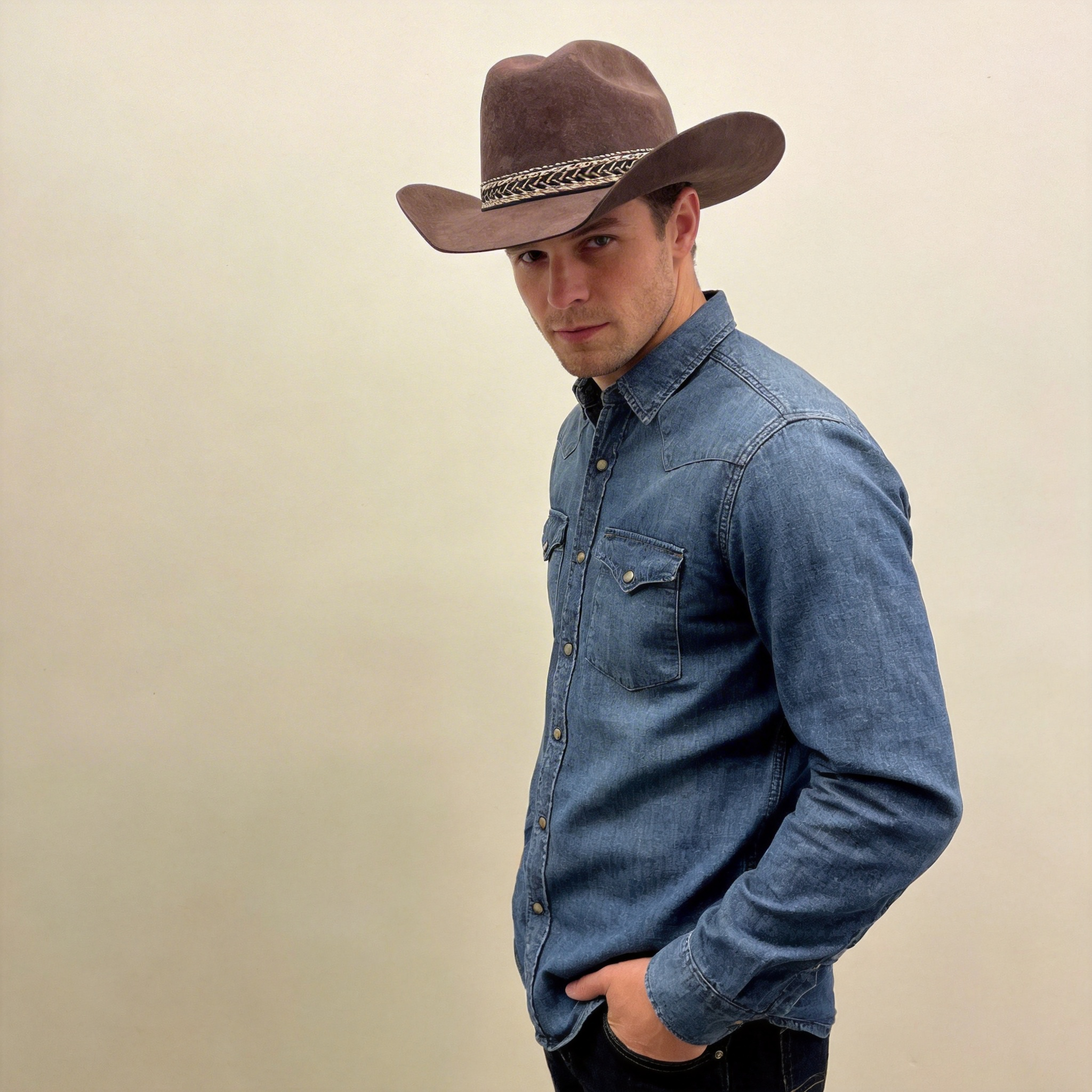 Chestnut Cowboy Hat – Custom Woven Band