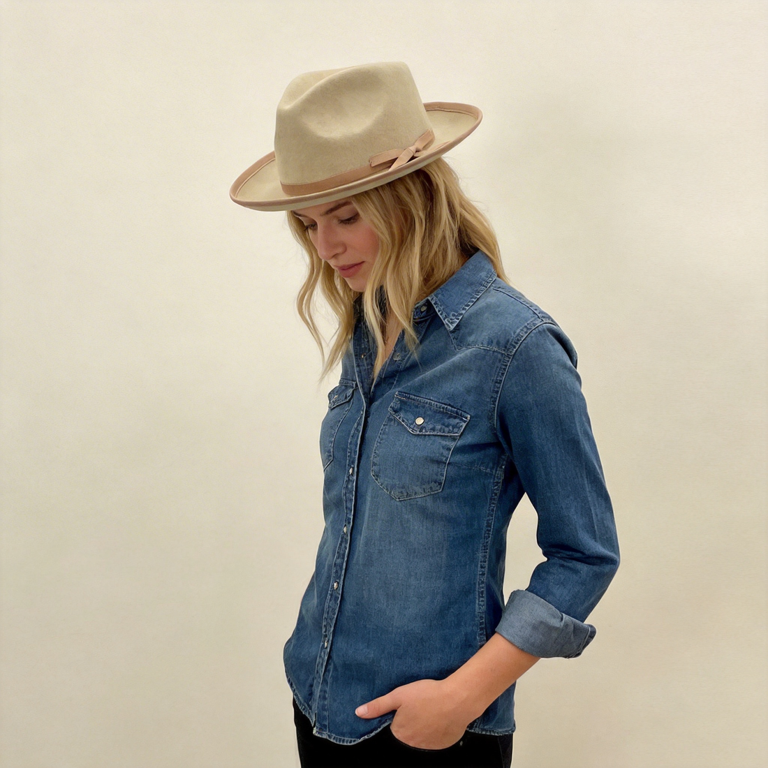 Oatmeal Fedora – Knotted Cord Band