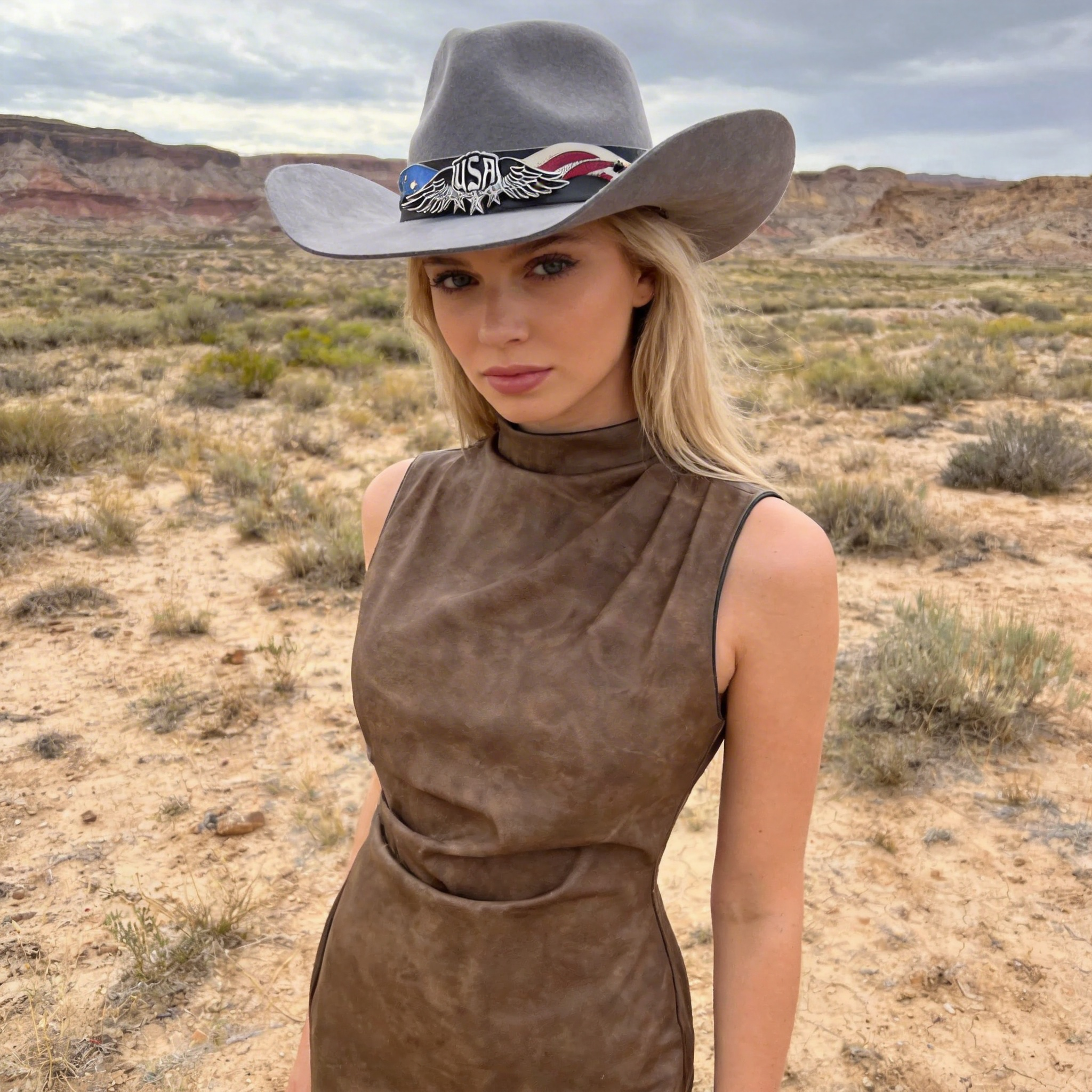 Teardrop Hat – Custom Print on Leather