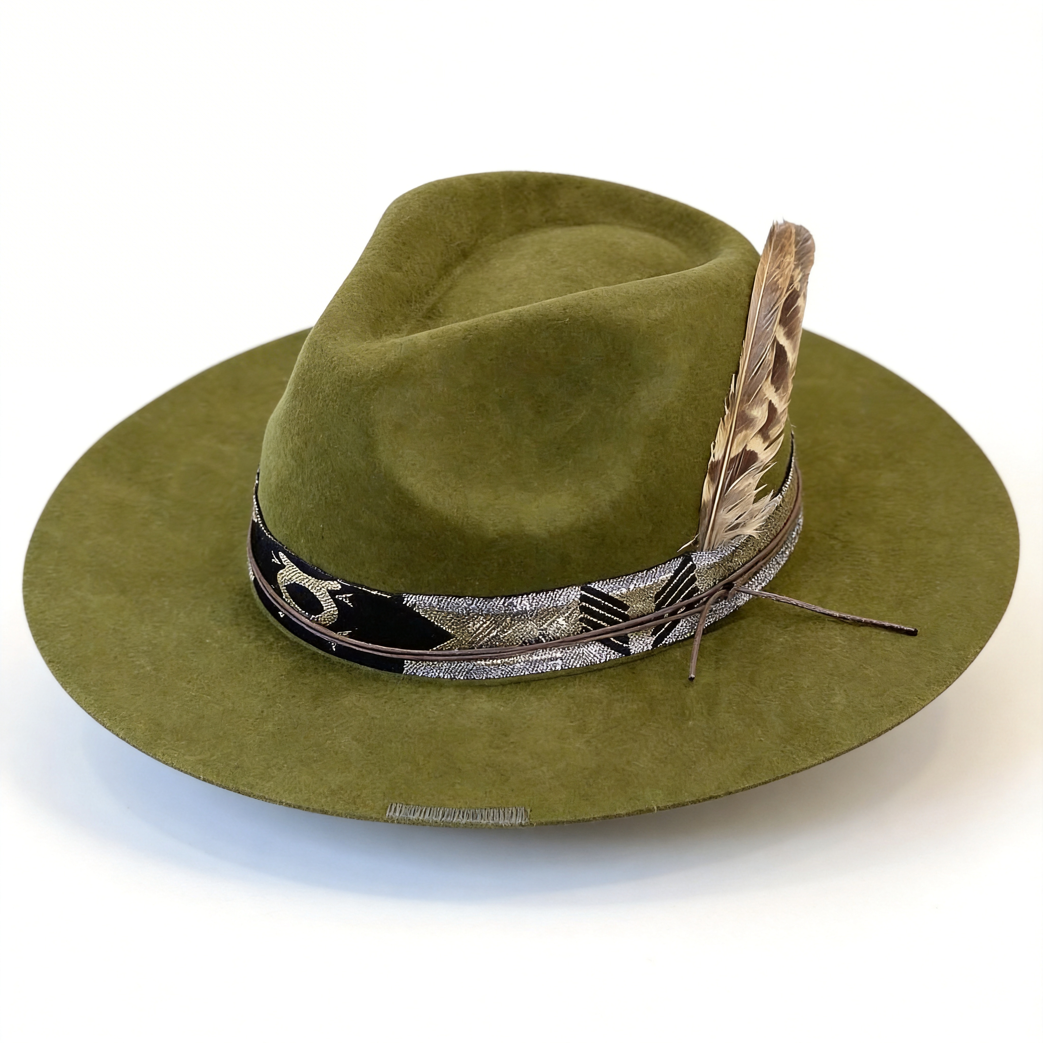 Olive Fedora – Print & Feather