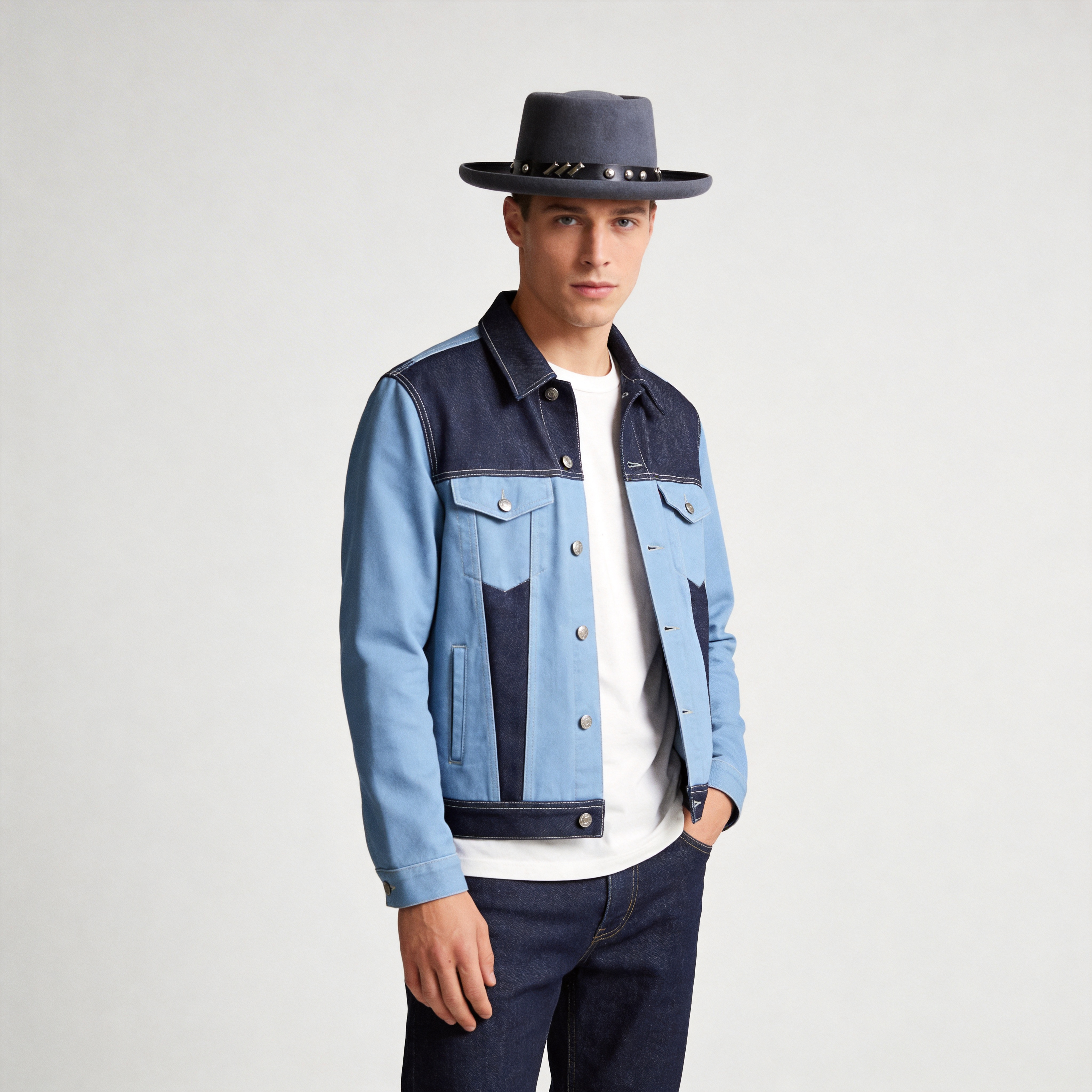 Premium Gambler Hat – Metal Clasp Detail