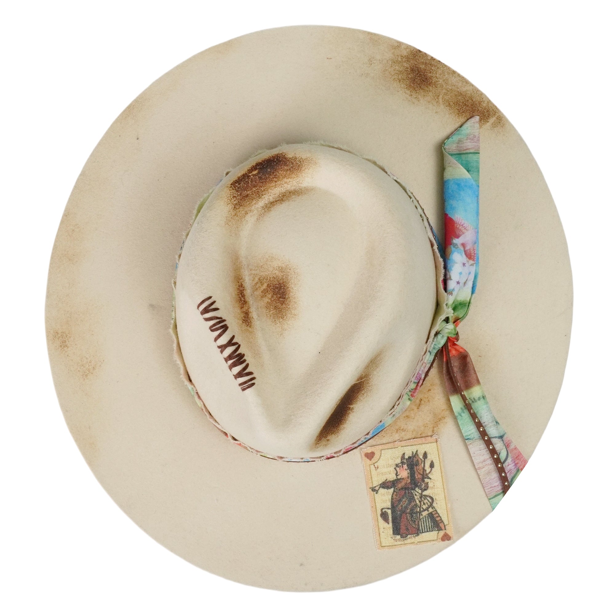 Edgy Felt Hat – Custom Band, Contrast Appliqué
