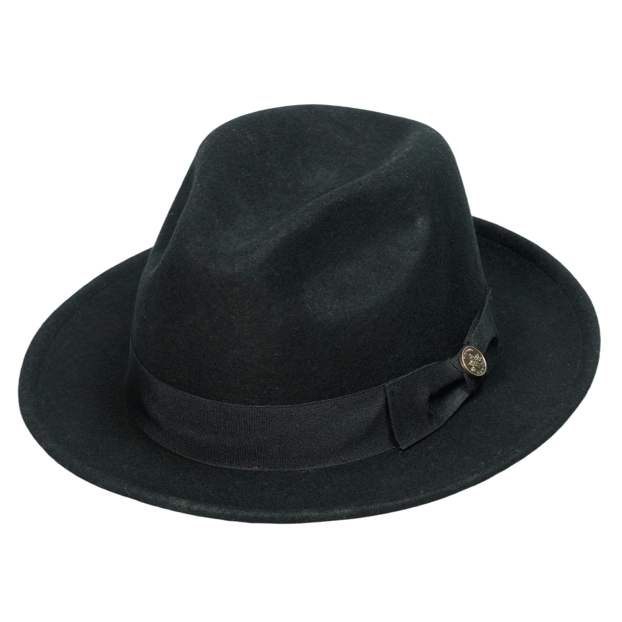 Timeless Dress Hat – Black Felt, Refined Hardware Trim