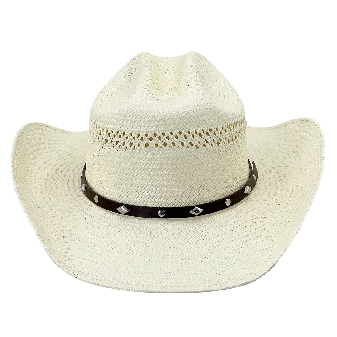Straw Hat – Off-White with Upturned Brim