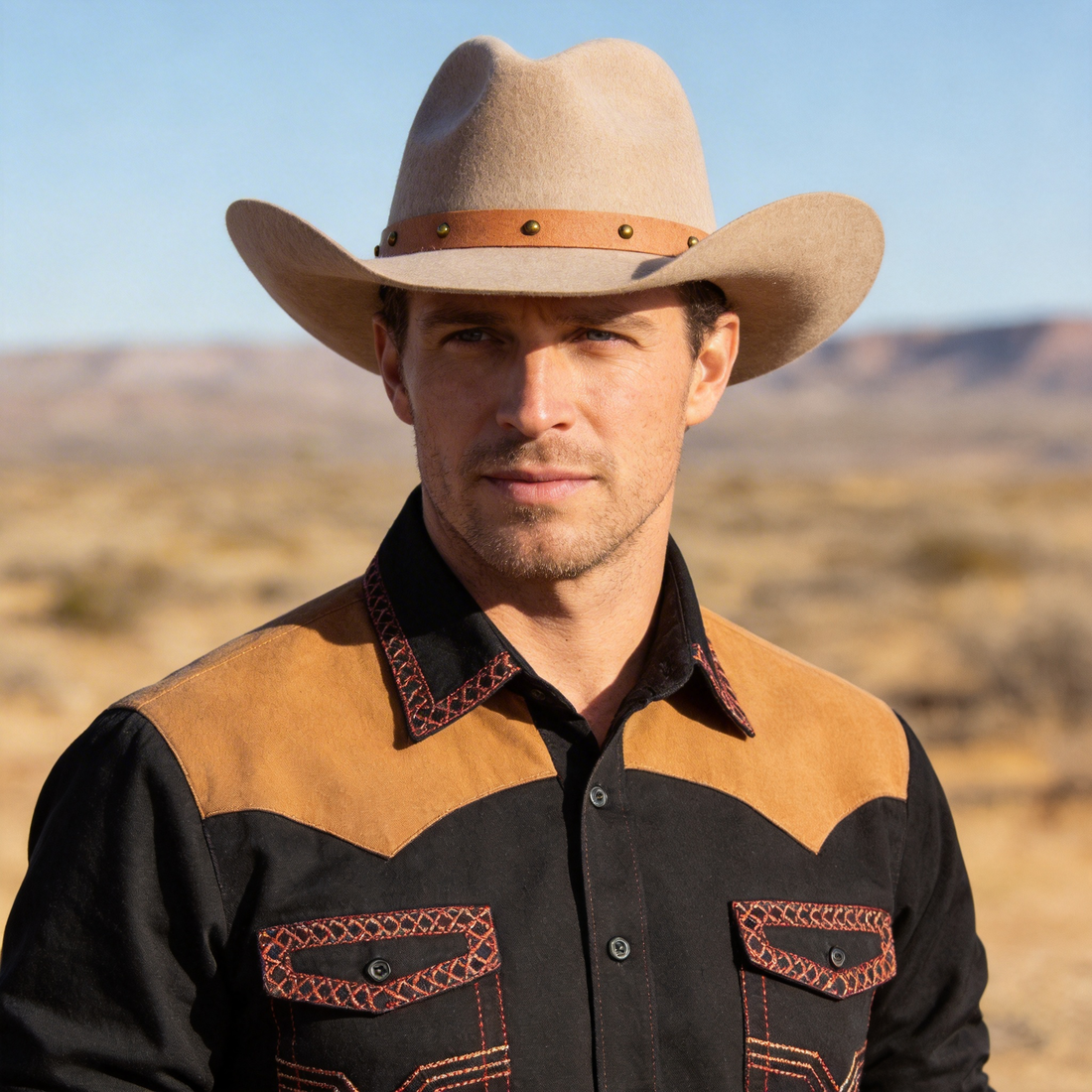 Beige Cowboy – Minimal Metal Clasp