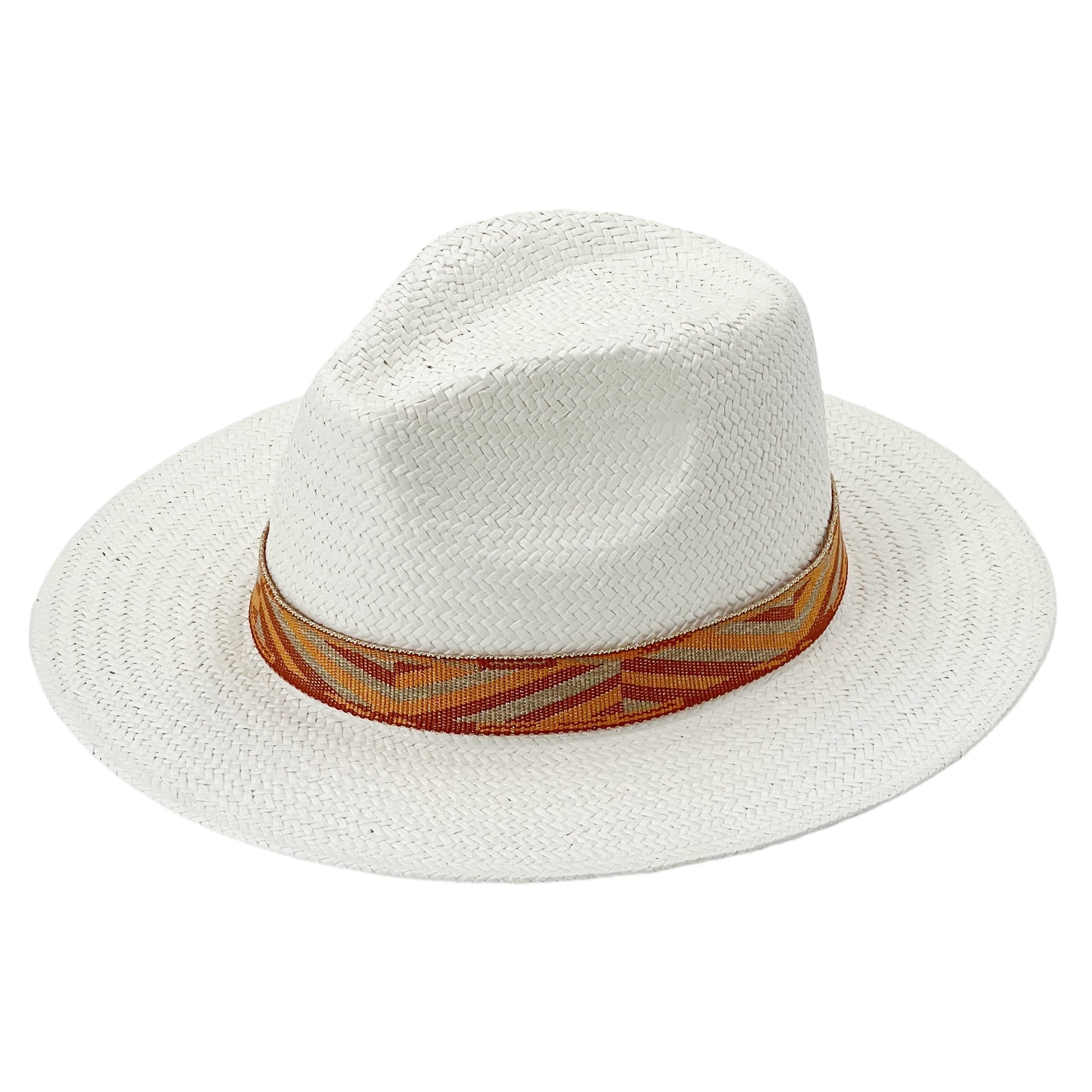 Elegant Straw Hat – Custom Fabric Detailing