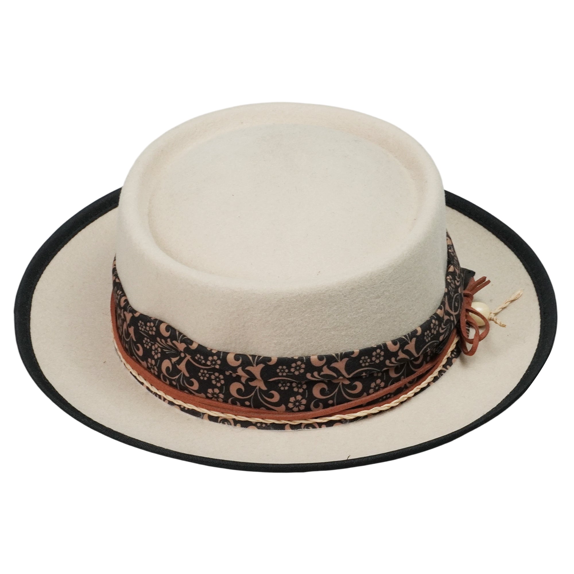 Refined Felt Hat – Iconic Crown Shape, Artisan Fabric Band