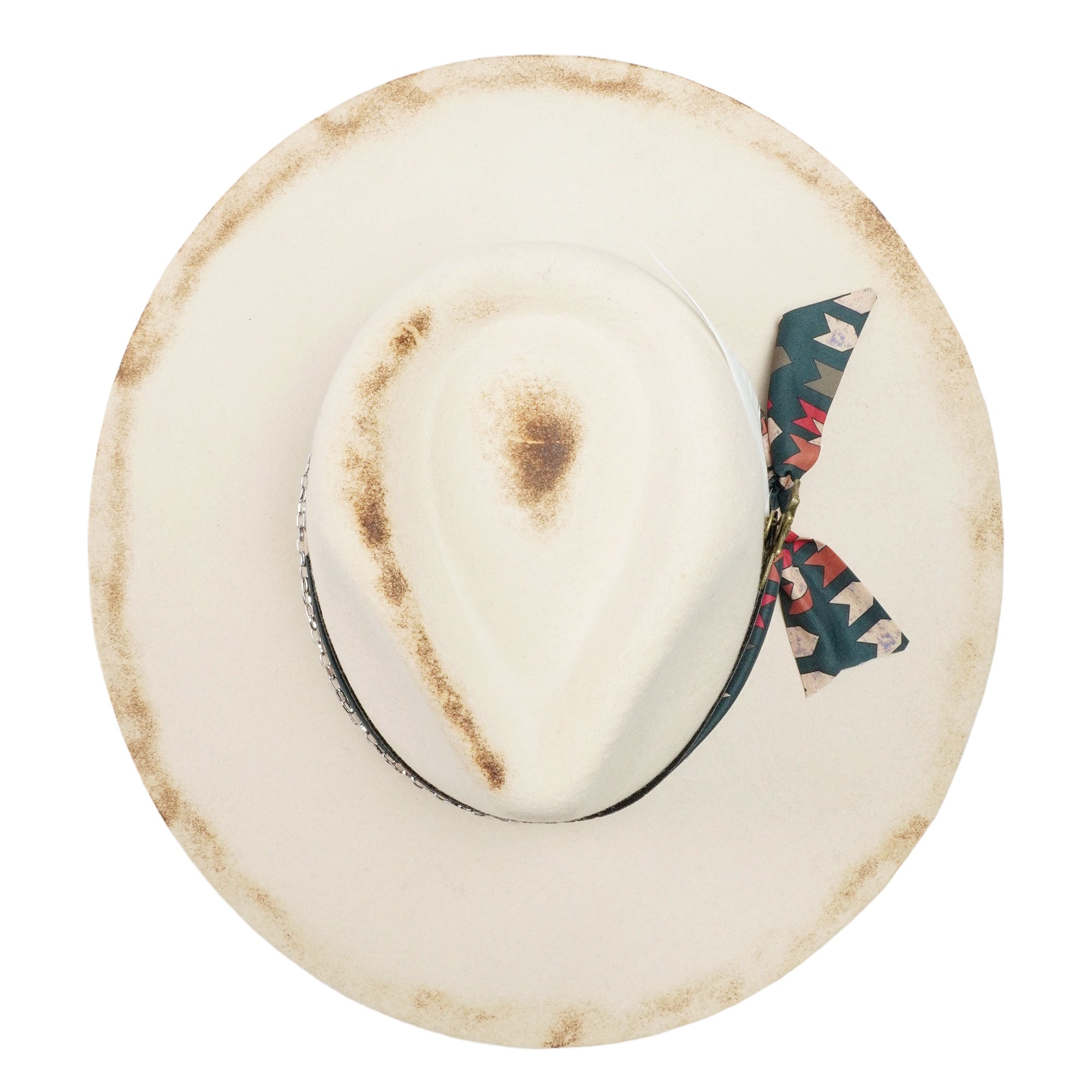 Contemporary Felt Hat – Sculpted Silhouette, Eclectic Trim